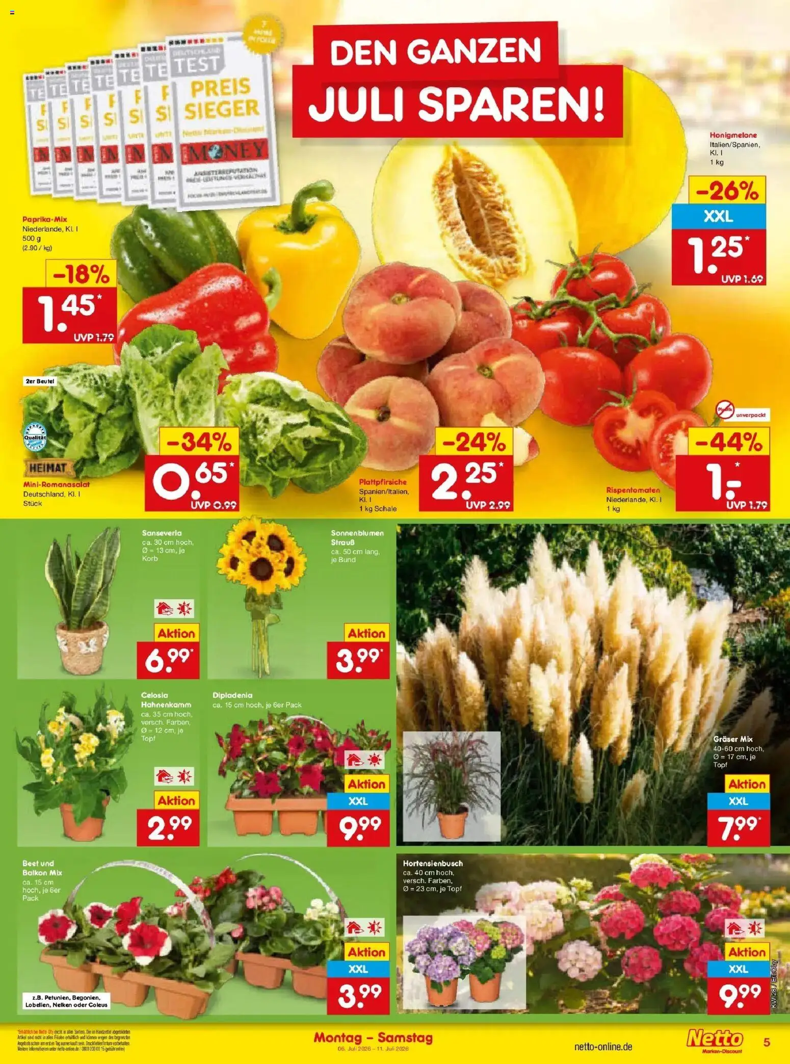 Netto Marken-Discount - Netto: Wochenangebote – gültig ab 05.07.2026 | Seite: 7 | Produkte: Korb, Honigmelone