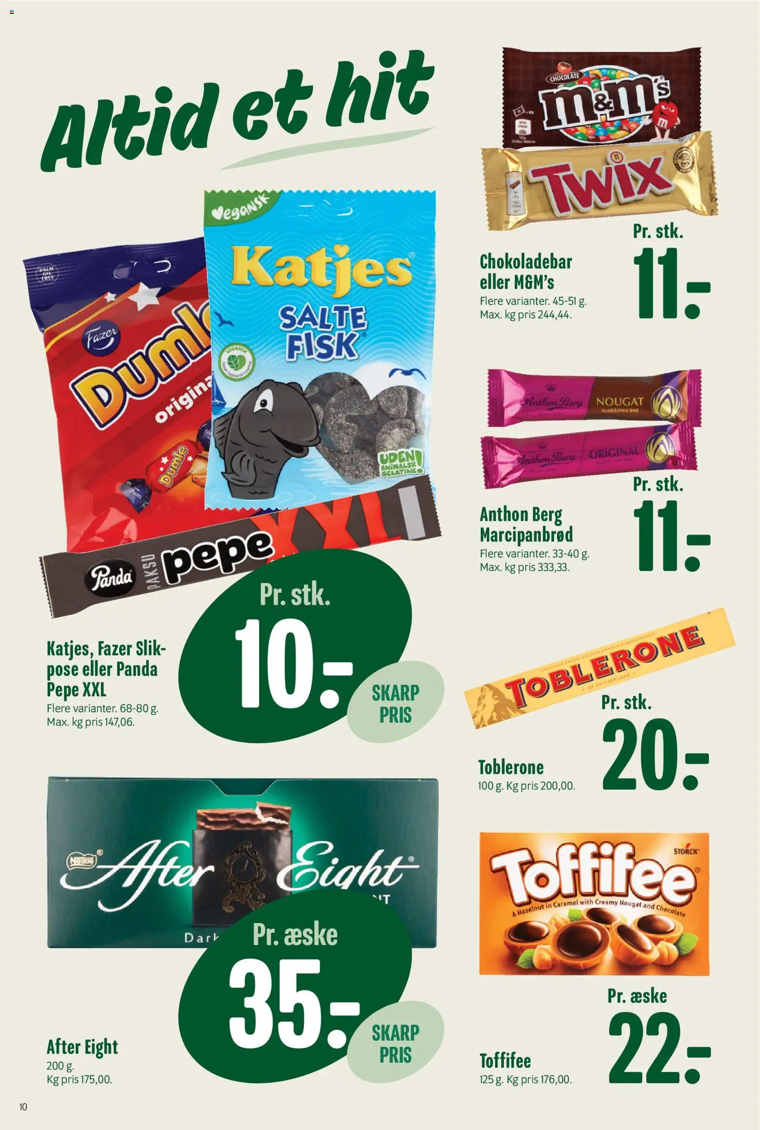 Min Købmand tilbudsavis – gyldig fra 09/10/2026 | Side: 12 | Produkter: Fisk, Slik, Marcipanbrød, Nougat