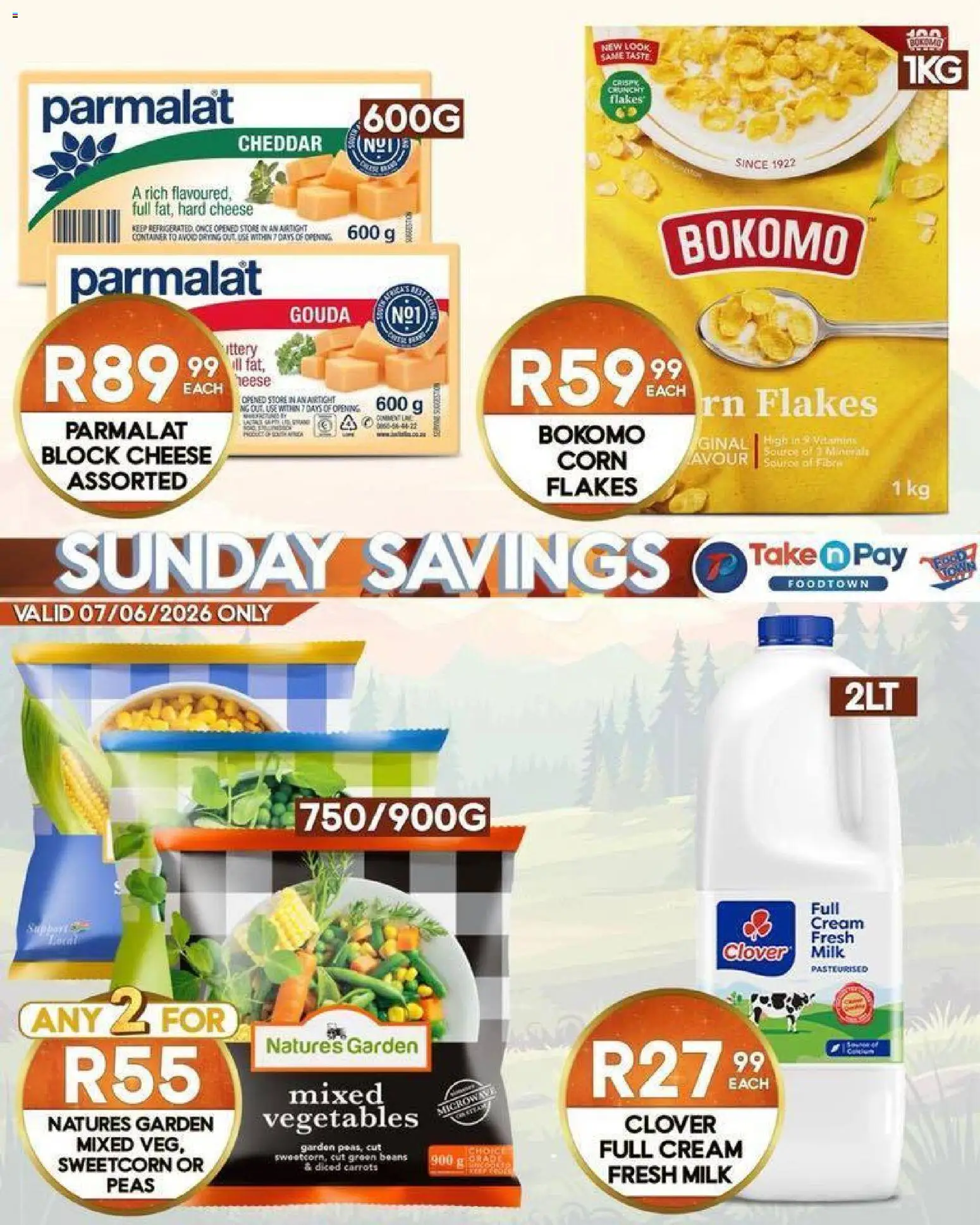 New Take n Pay catalogue – valid from 07.06.2026 | Page: 24 | Products: Corn, Microwave, Milk, Cheese