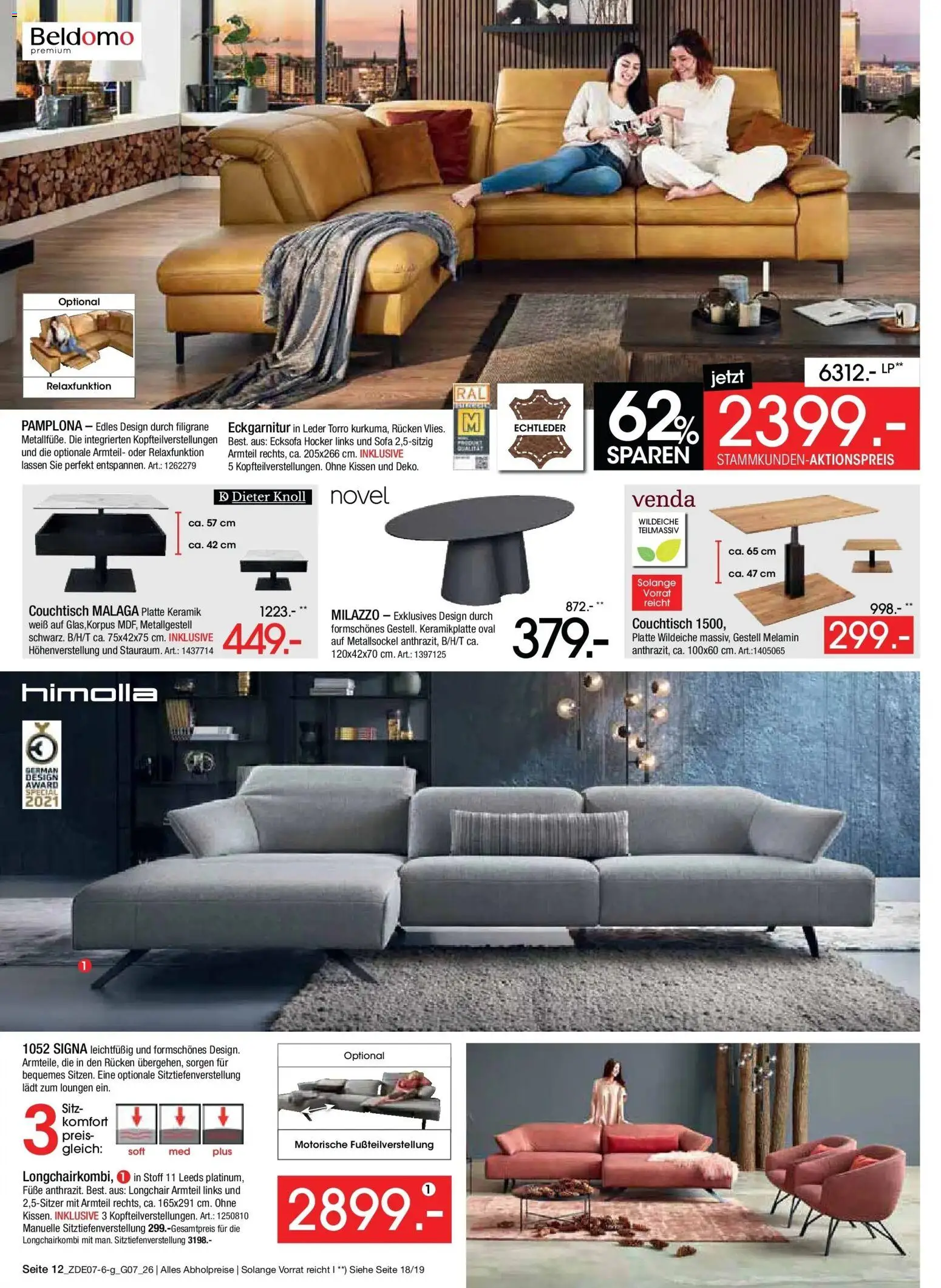 Zurbrüggen Sonderverkauf – gültig ab 09.07.2026 | Seite: 12 | Produkte: Hocker, Ecksofa, Sofa, Couchtisch