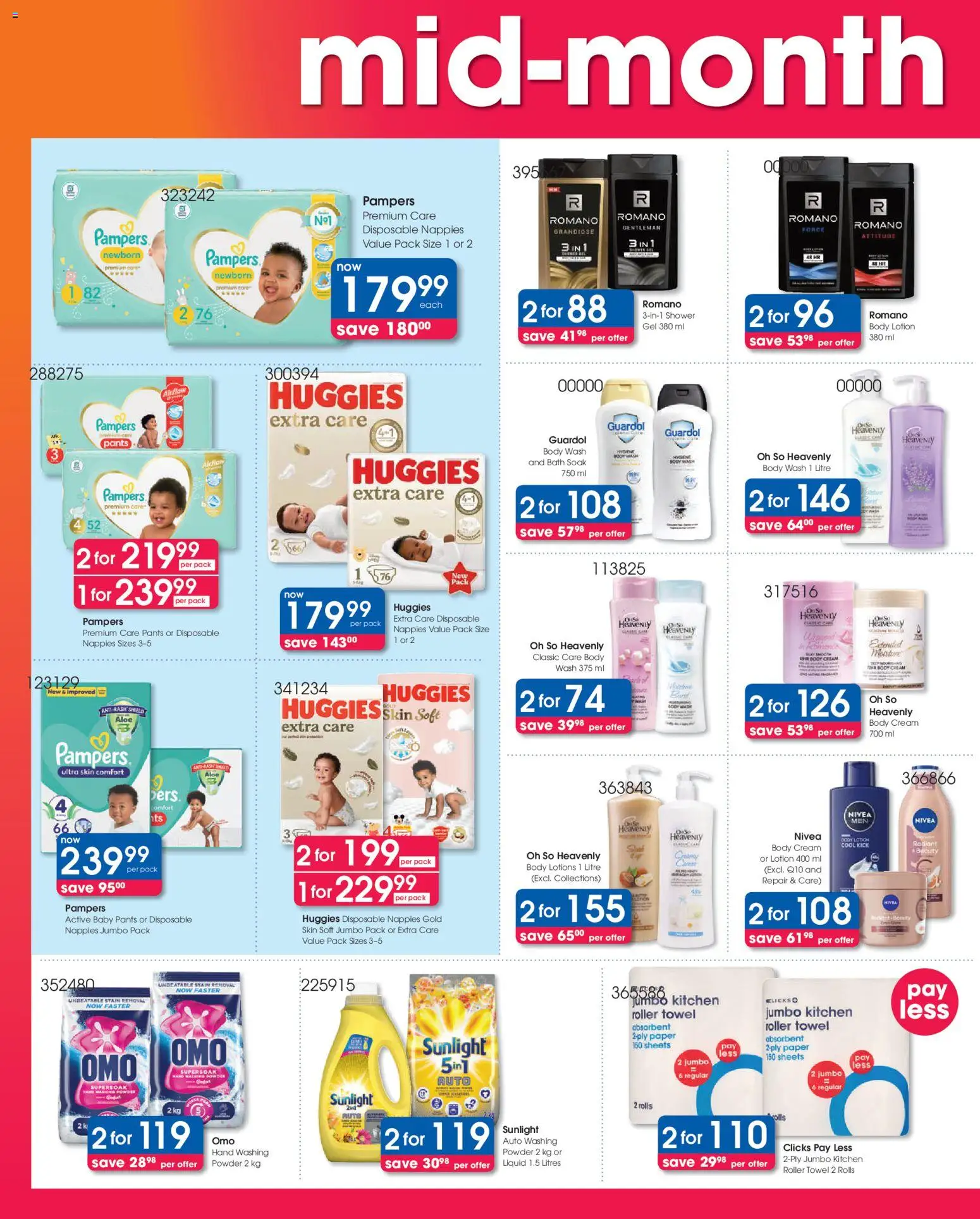 New Clicks catalogue – valid from 09.06.2026 | Page: 2 | Products: Toner, Body cream, Detergent, Roller towel