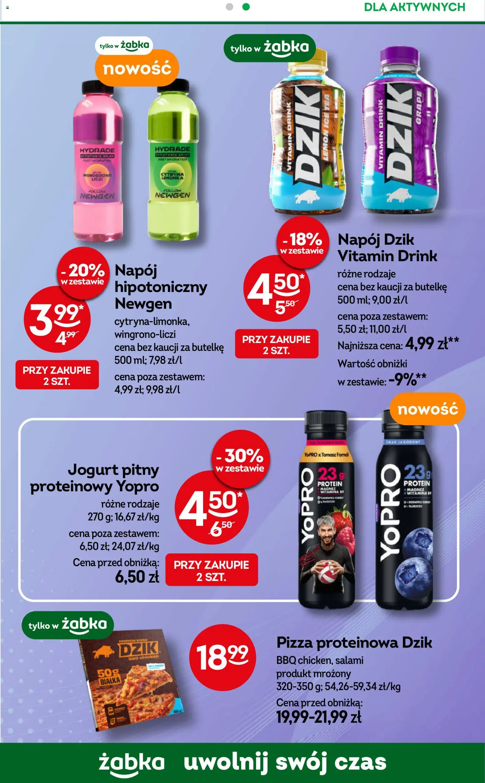Żabka gazetka od 10.08.2026 | Strona: 81 | Produkty: Ice Tea, Jogurt pitny, Salami, Pizza