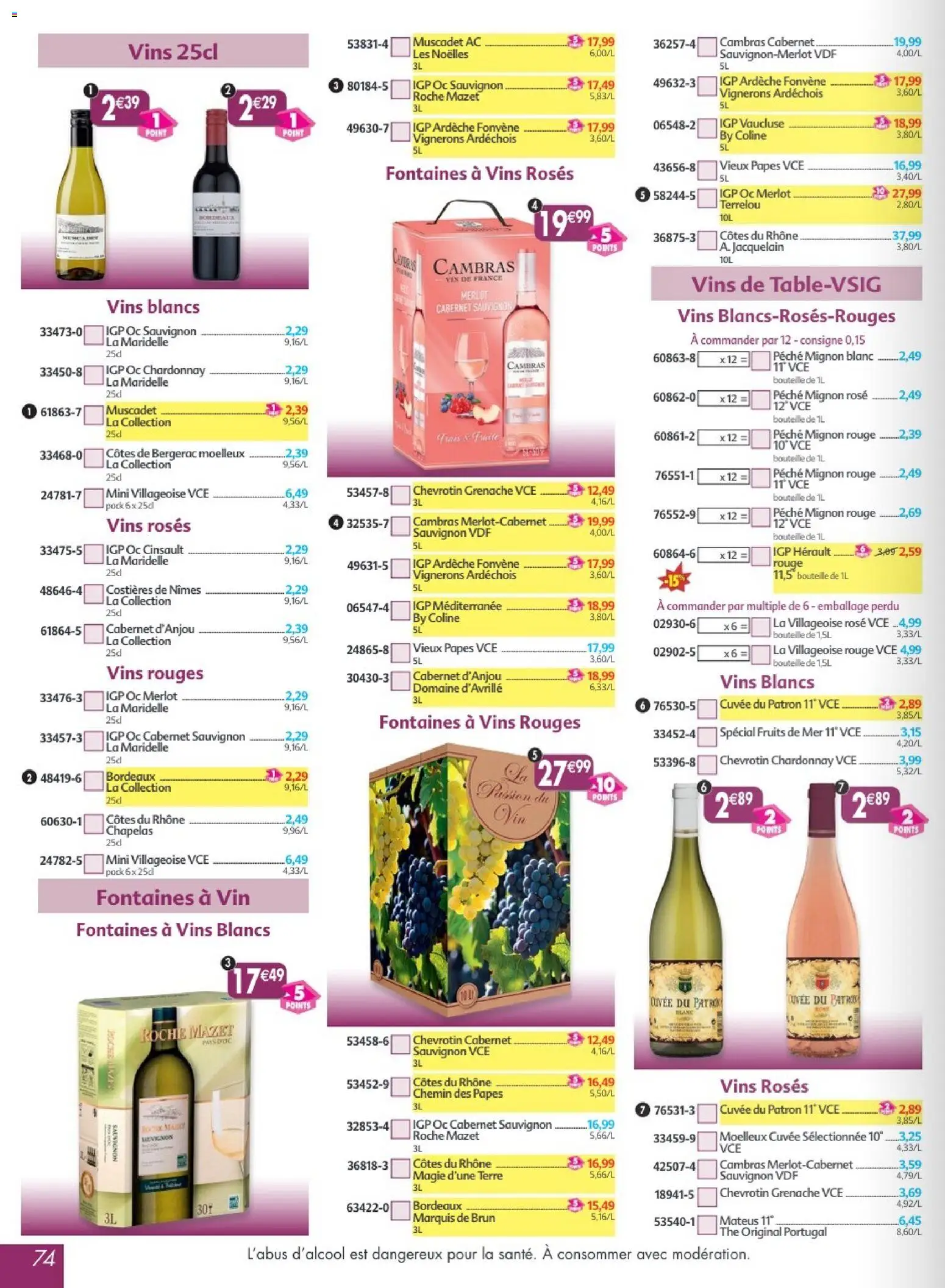 {H1} | Page: 74 | Produits: Fruits de mer, Pêche, Fruits, Thé