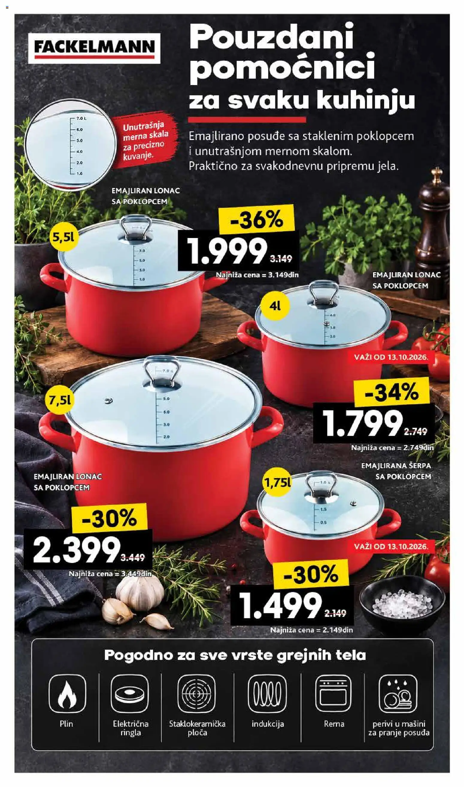 Roda katalog - važi od 12.10.2026 | Strana: 7 | Proizvode: Posuđe, Rerna, Emajlirano posuđe