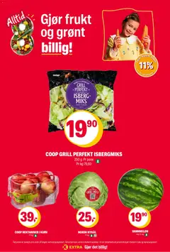 Forhåndsvisning av Coop Extra kundeavis gyldig fra 15.06.2026 | Side: 10 | Produkter: Nektariner, Grill, Суміш дитяча, Vannmelon