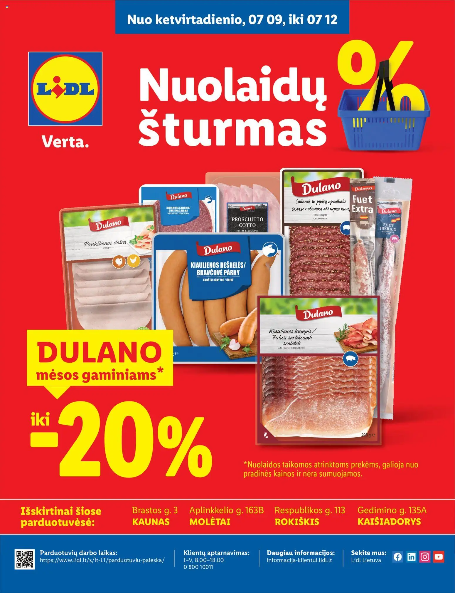 LIDL akcijos nuo 2026.07.06 | Puslapis: 2 | Prekių: Kiaulienos, Saliamis, Dešra