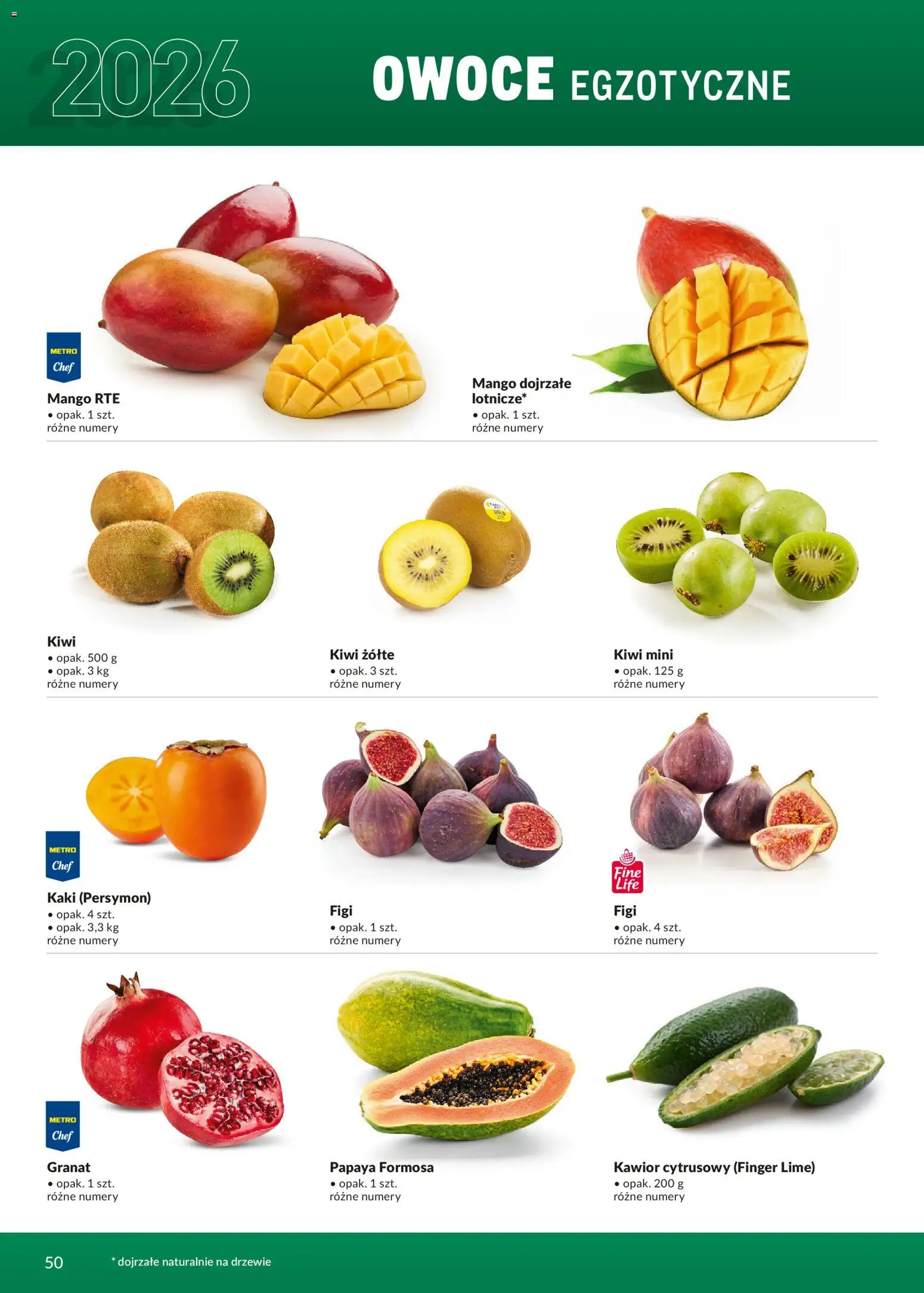 Makro Gazetka - Ultra fresh od 01.03.2026 | Strona: 50 | Produkty: Mango, Kaki, Kiwi, Kawior