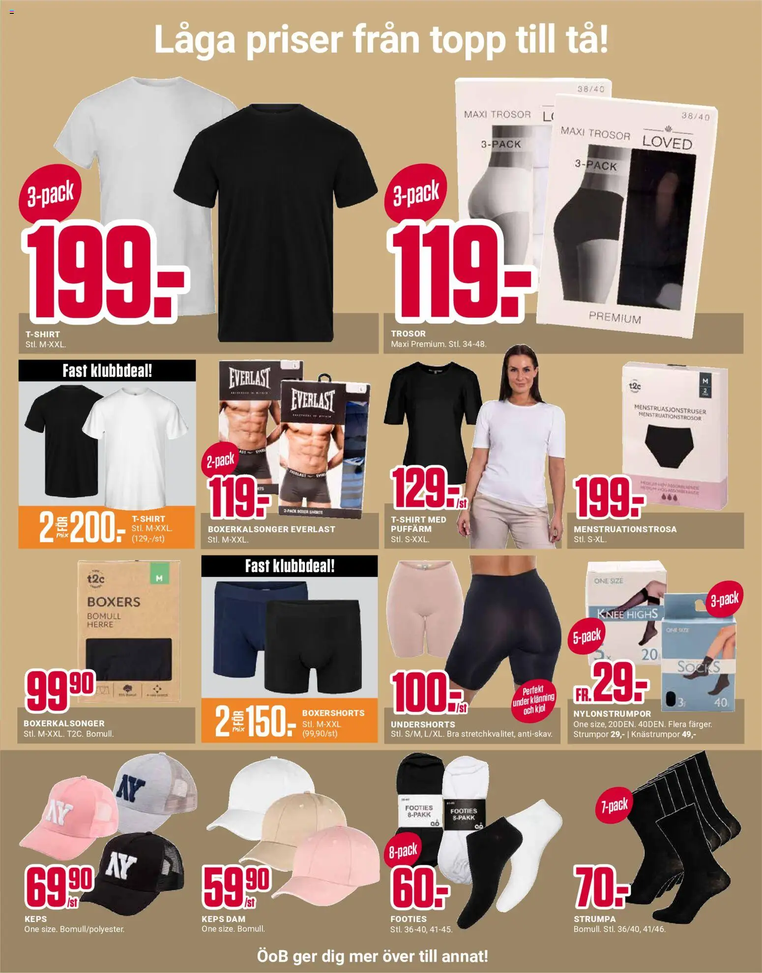 ÖoB reklamblad aktuell från 10/08/2026 | Sida: 8 | Produkter: Bomull, T-shirt, Boxers, Klänning