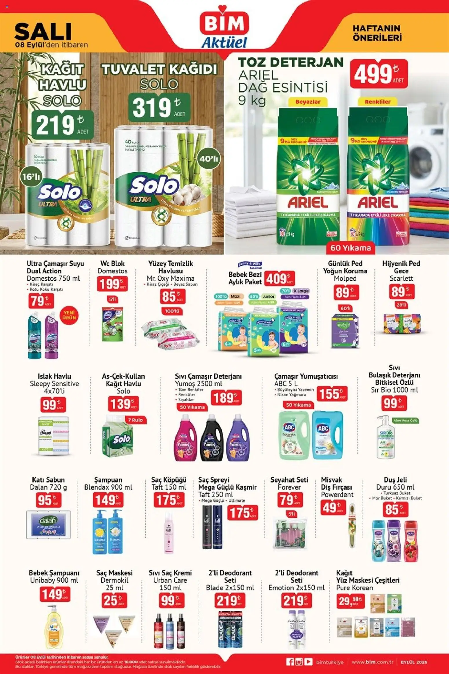 BİM - Katalog Salı - 08 Eylül 2026 tarihinden itibaren geçerlidir | Sayfa: 3