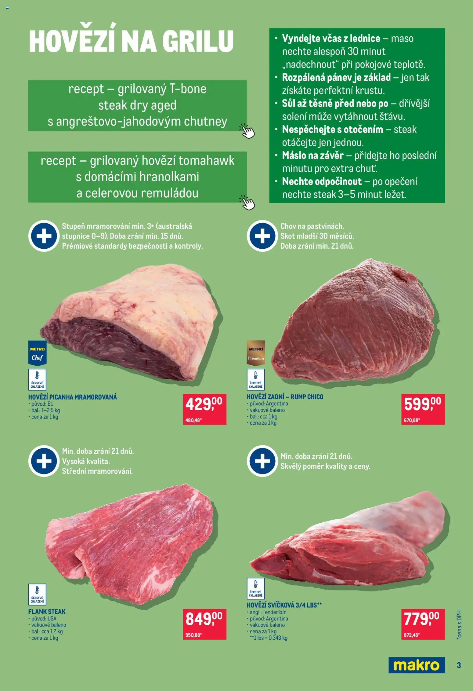 Makro leták - Pro milovníky jídla od 20.05.2026 | Strana: 3 | Produkty: Máslo, Hovězí zadní, Lednice, Hovězí svíčková