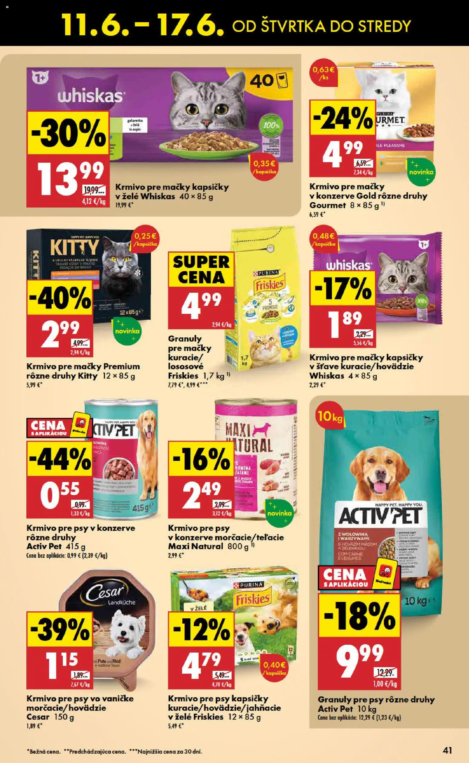 Nové Biedronka akcie – leták je platný od 11.06.2026 | Strana: 41 | Produkty: Friskies, Whiskas