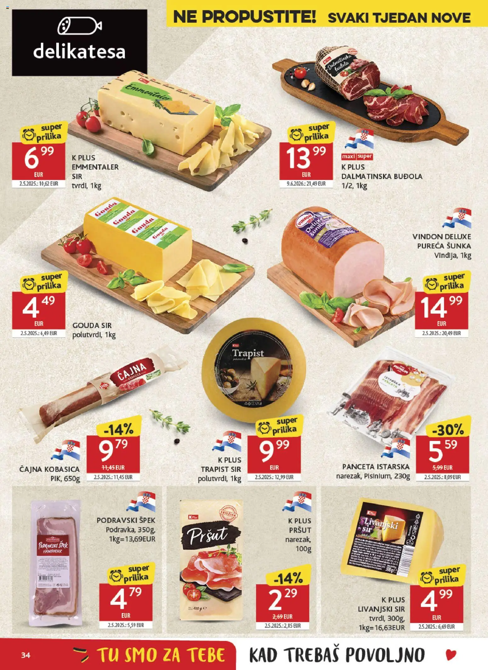 Konzum HR akciós ujság - amely érvényes a következő dátumtól: 2026.09.16. | Oldal: 34 | Termékek: Gouda