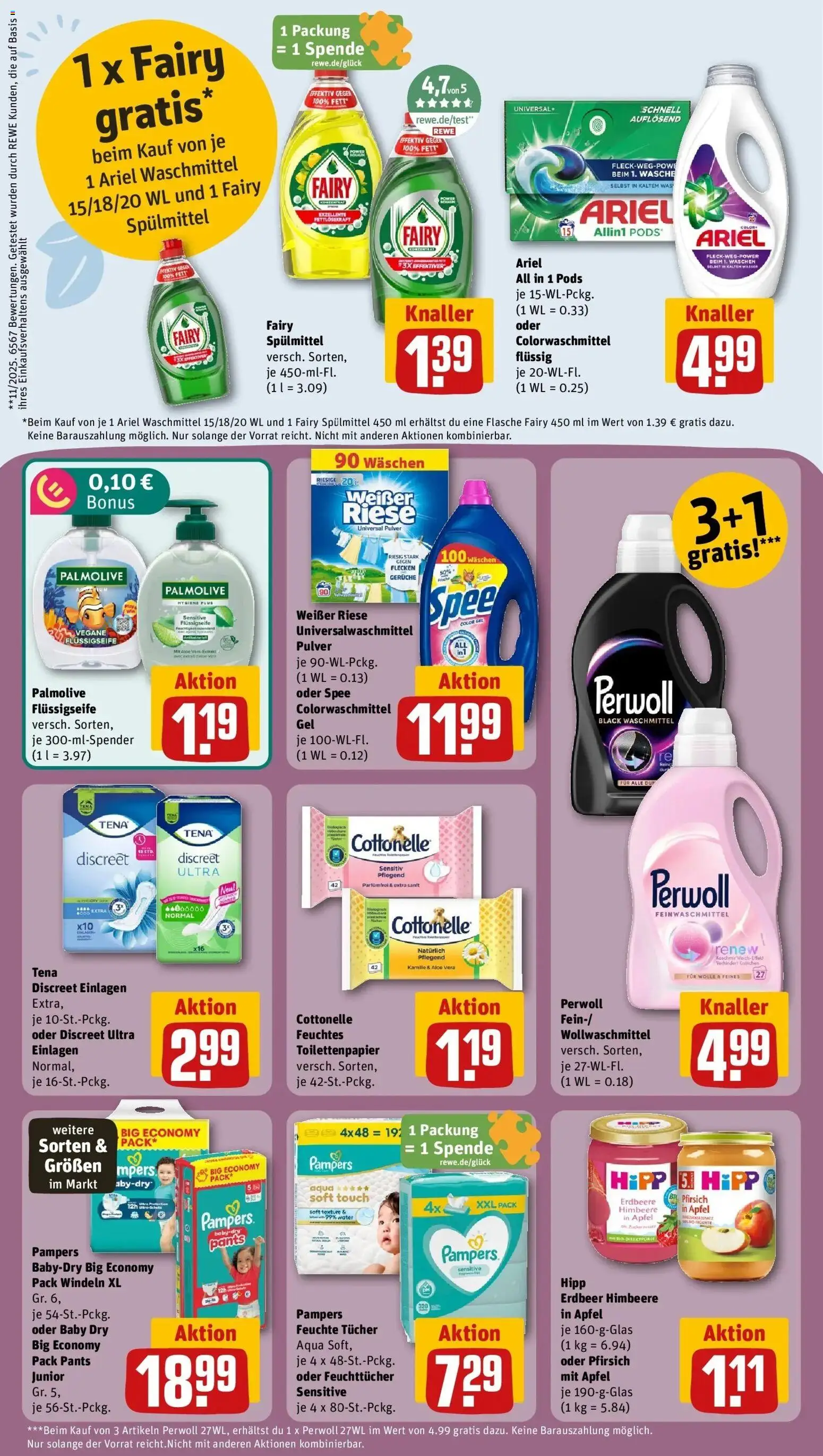 REWE Prospekt ab 21.09.2026 zum Blättern » Angebote | Seite: 28 | Produkte: Pampers, Perwoll, Waschmittel, Toilettenpapier