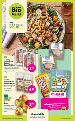 BioMarkt Prospekt ab 26.08.2026 gültig