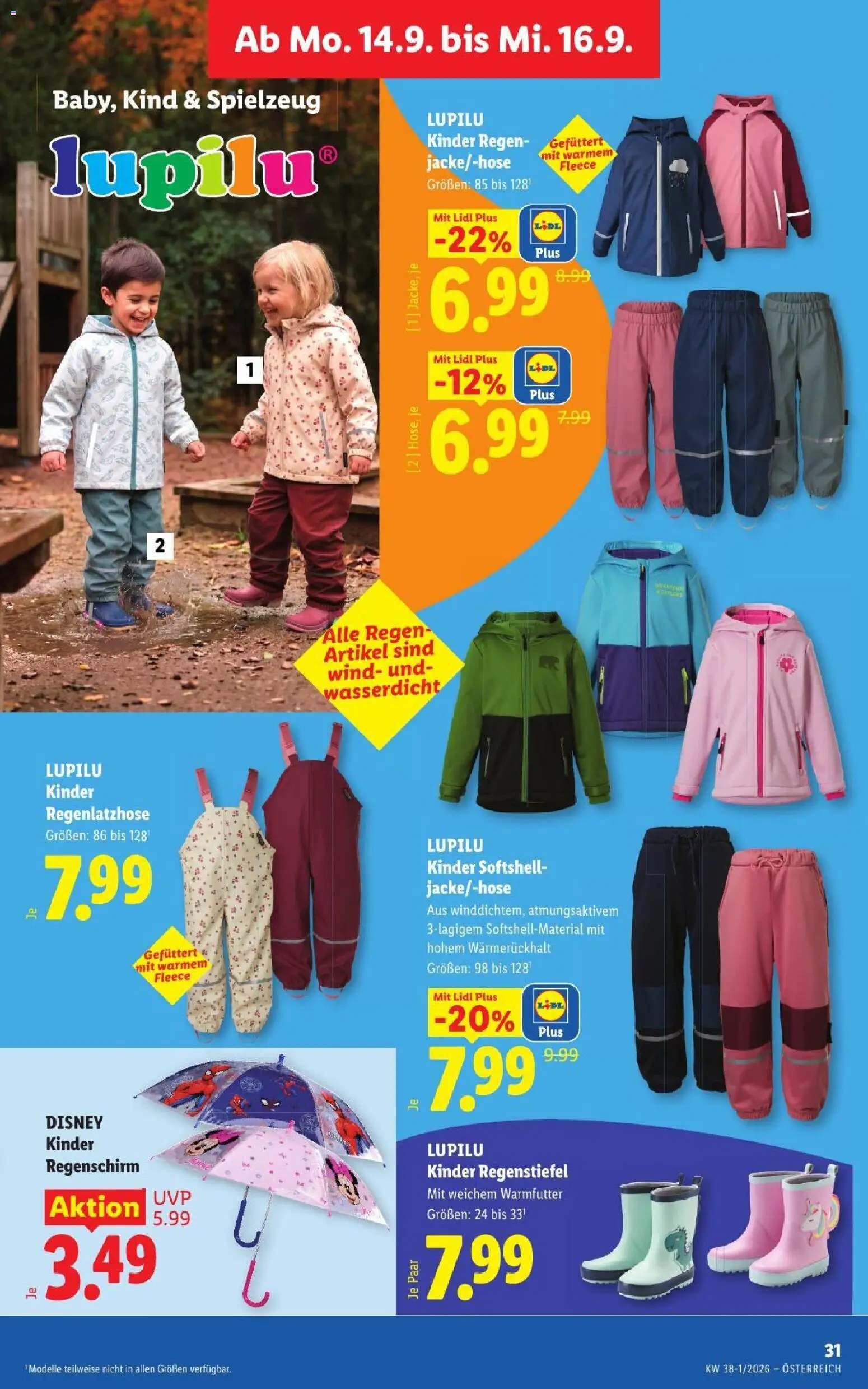 Lidl - Flugblatt gültig ab 10.09.2026 | Seite: 38 | Produkte: Regenschirm