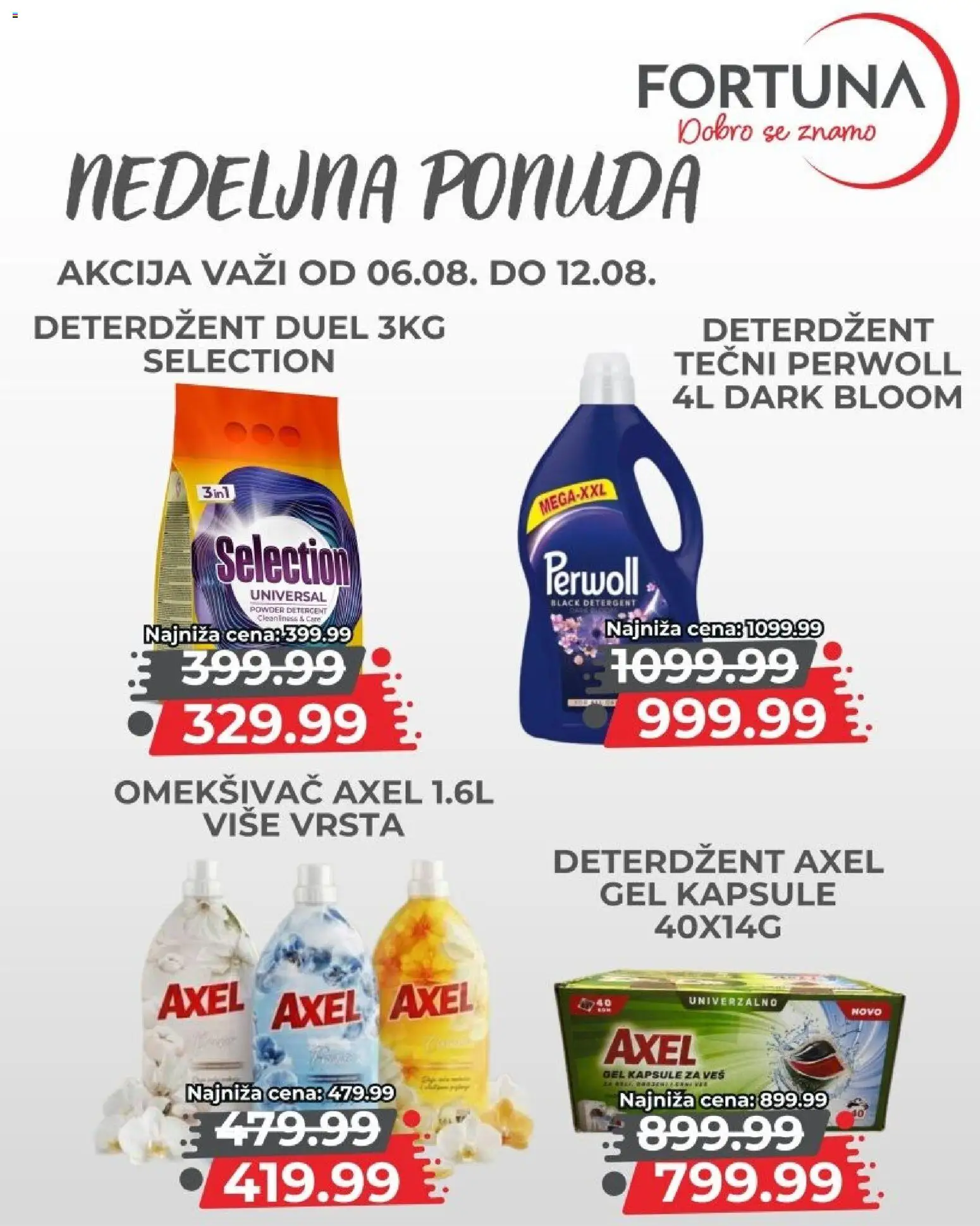 Fortuna Market katalog - važi od 06.08.2026 | Strana: 10 | Proizvode: Deterdžent, Kapsule, Perwoll
