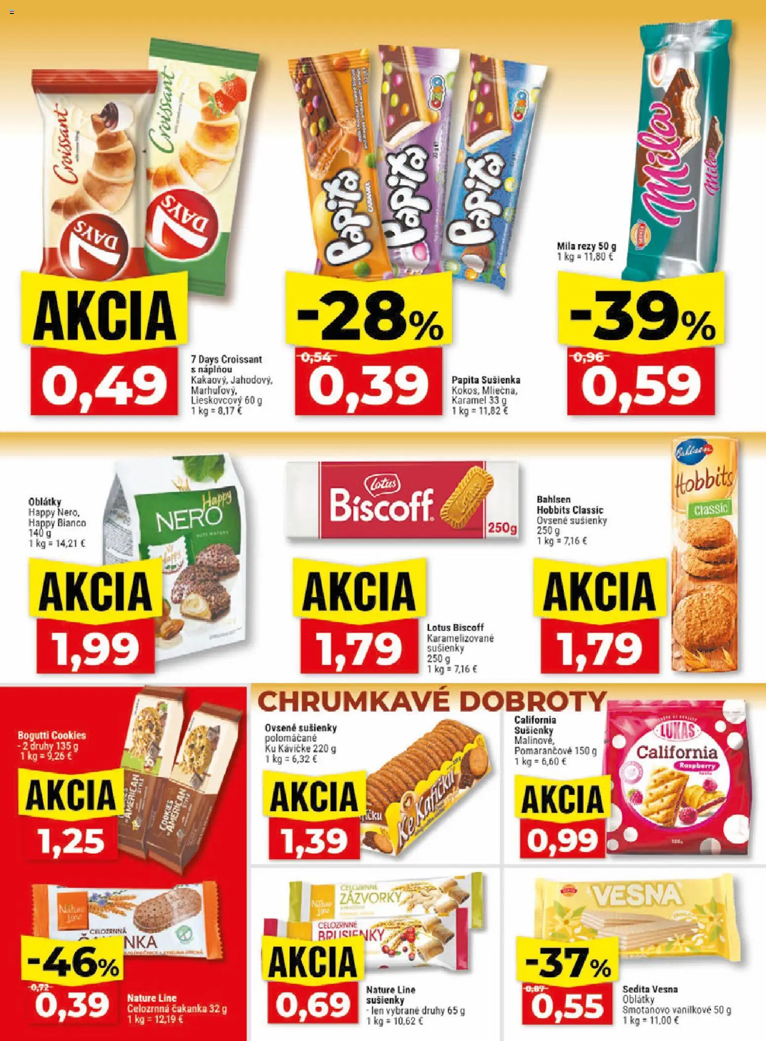 Nové Klas akcie – leták je platný od 08.06.2026 | Strana: 19 | Produkty: Croissant, Mila