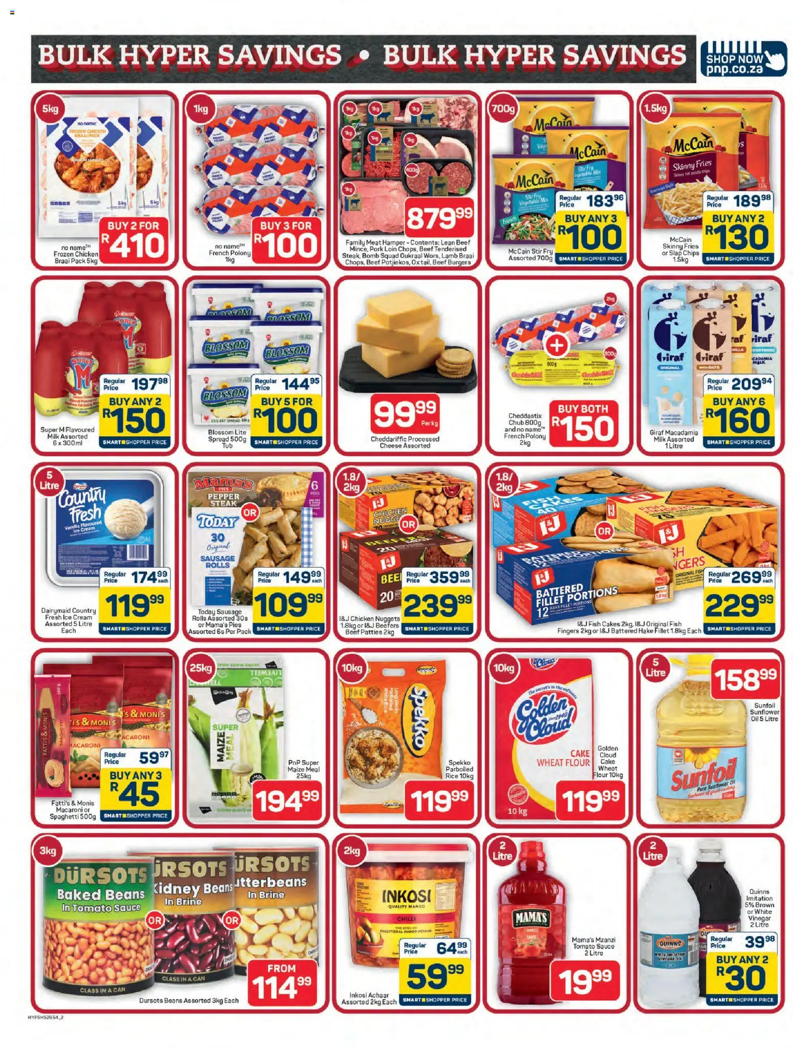 New Pick n Pay catalogue – valid from 13.04.2026 | Page: 2 | Products: Cake, Beans, Chips, Mango