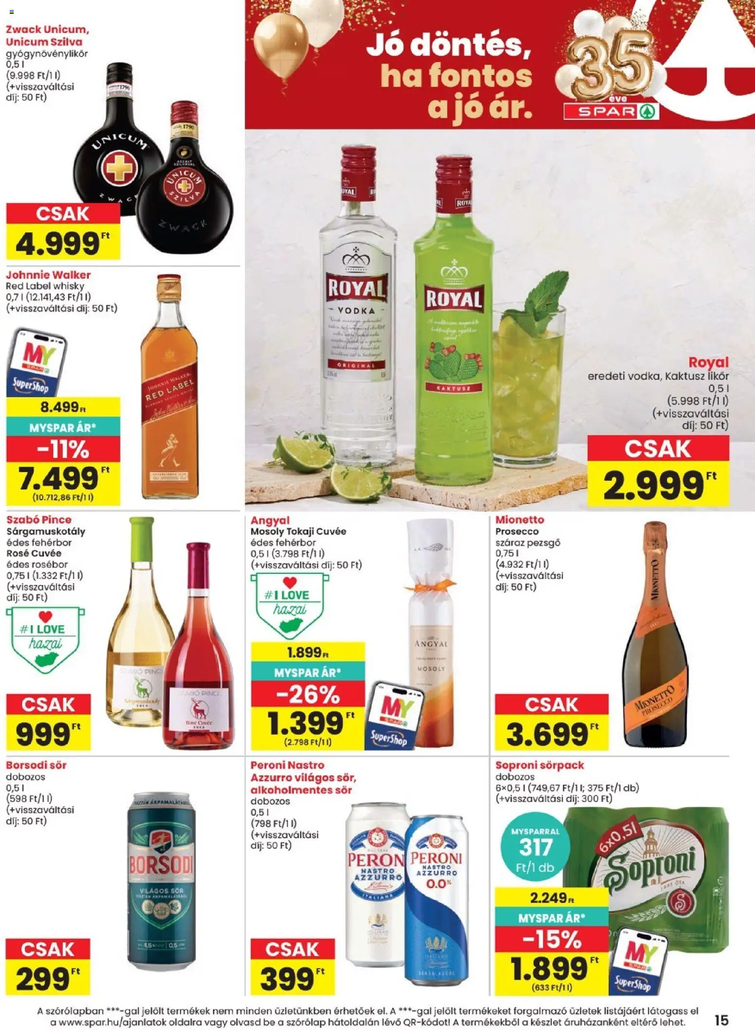 Spar akciós ujság - amely érvényes a következő dátumtól: 2026.08.27. | Oldal: 15