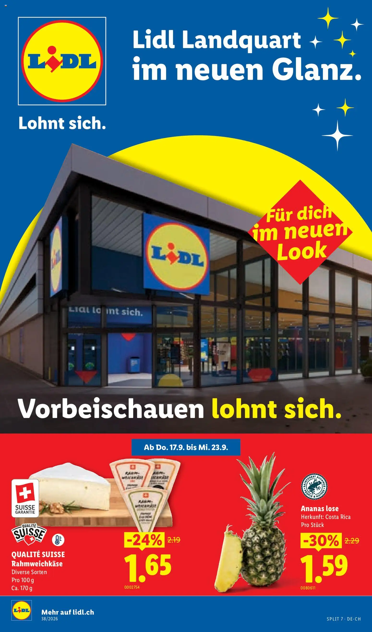 Lidl aktionen Landquart – gültig ab 17.09.2026 | Seite: 1 | Produkte: Ananas
