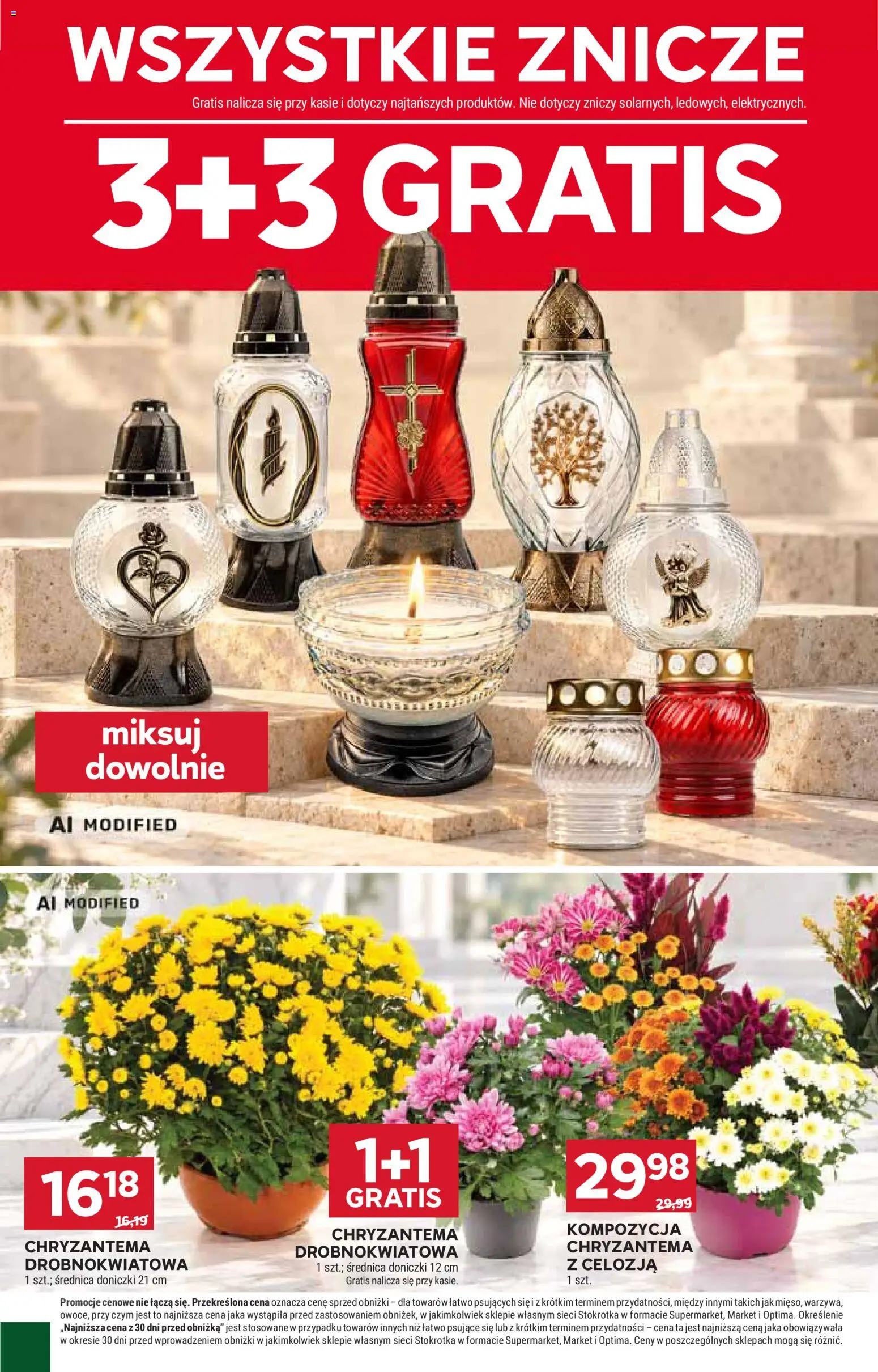 Stokrotka gazetka - Market od 29.10.2026 | Strona: 9 | Produkty: Stokrotka, Znicze, Doniczki
