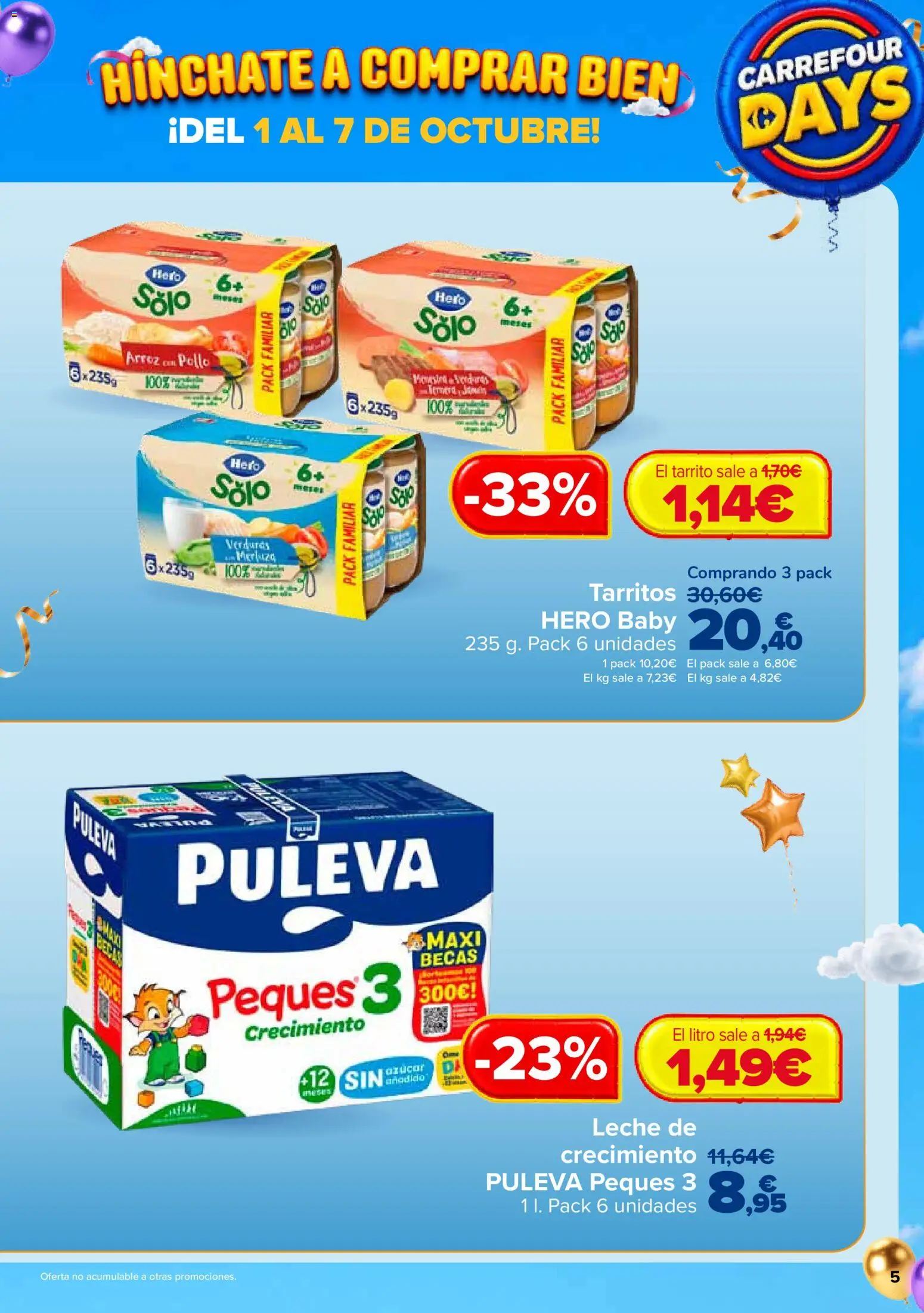 Carrefour Days │ válido desde el 01/10/2026 | Página: 5 | Productos: Leche, Arroz, Azúcar, Pollo