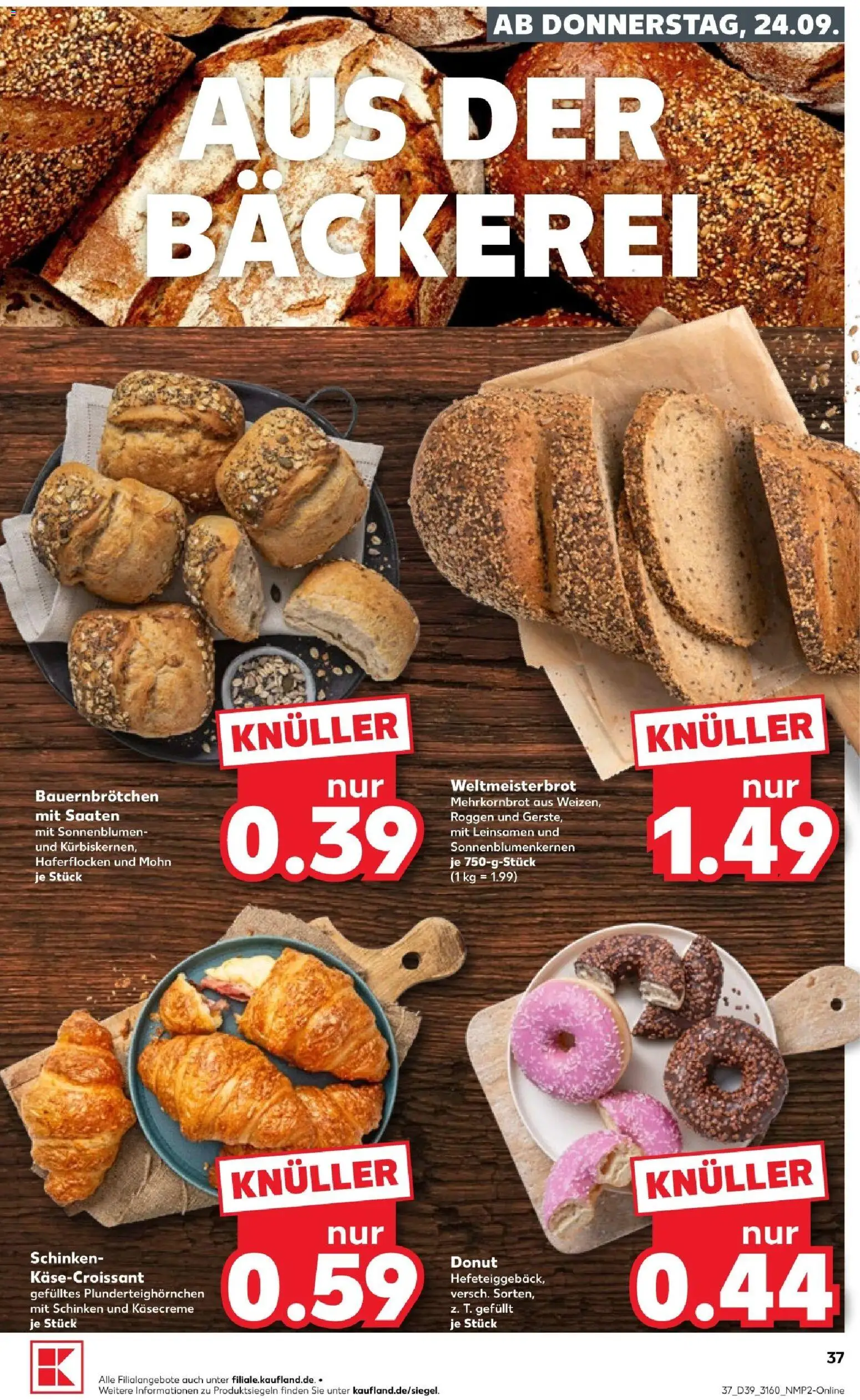 Kaufland Prospekt Potsdam – gültig ab 24.09.2026 | Seite: 35 | Produkte: Bäckerei, Schinken