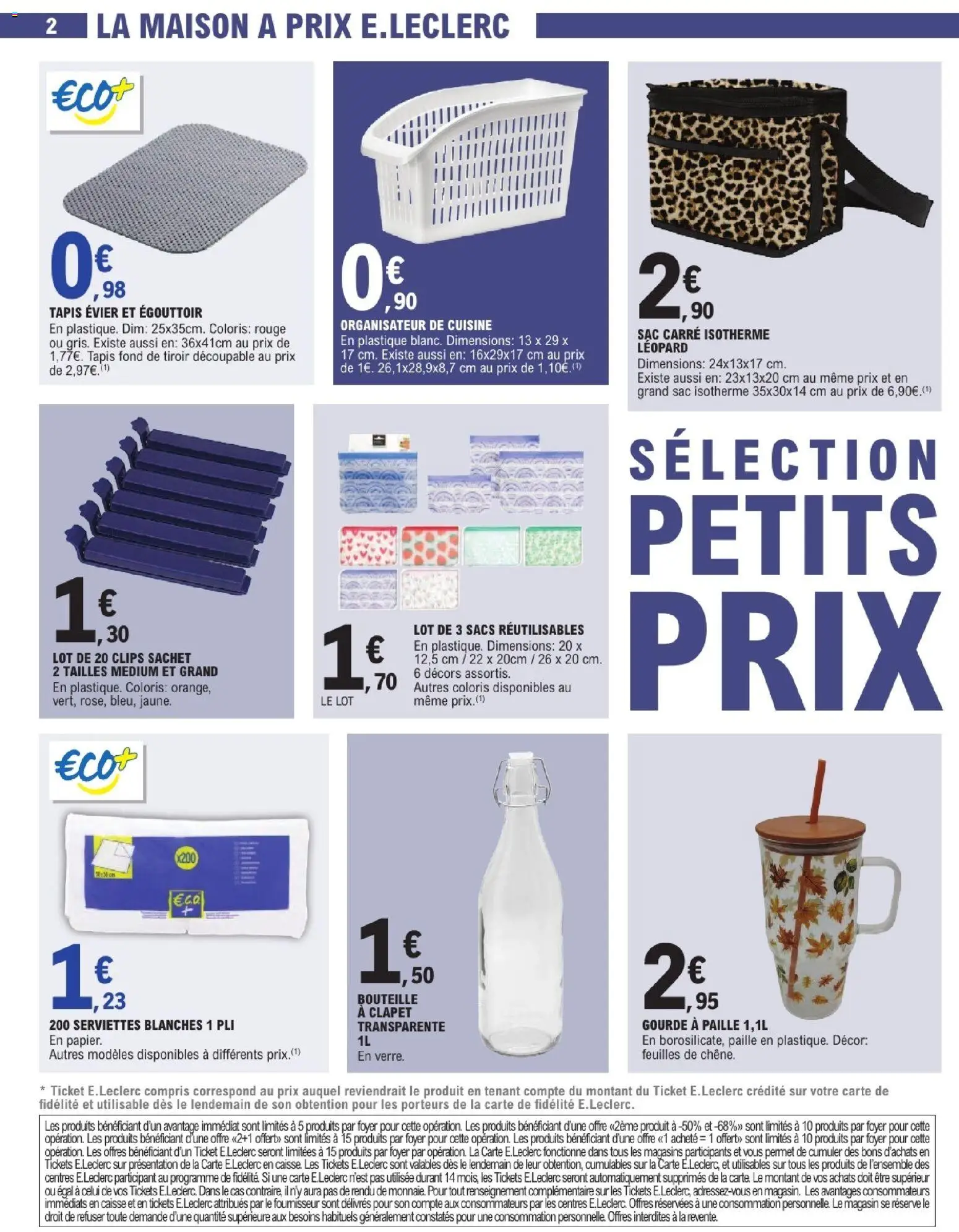 {H1} | Page: 2 | Produits: Sac isotherme, Sac, Tapis, Serviettes