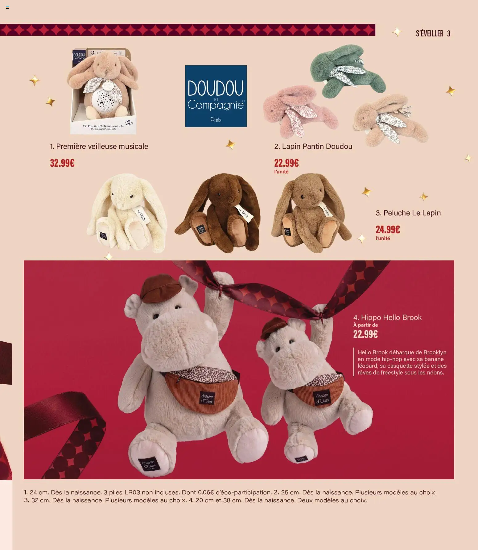 {H1} | Page: 3 | Produits: Peluche, Banane, Piles, Casquette