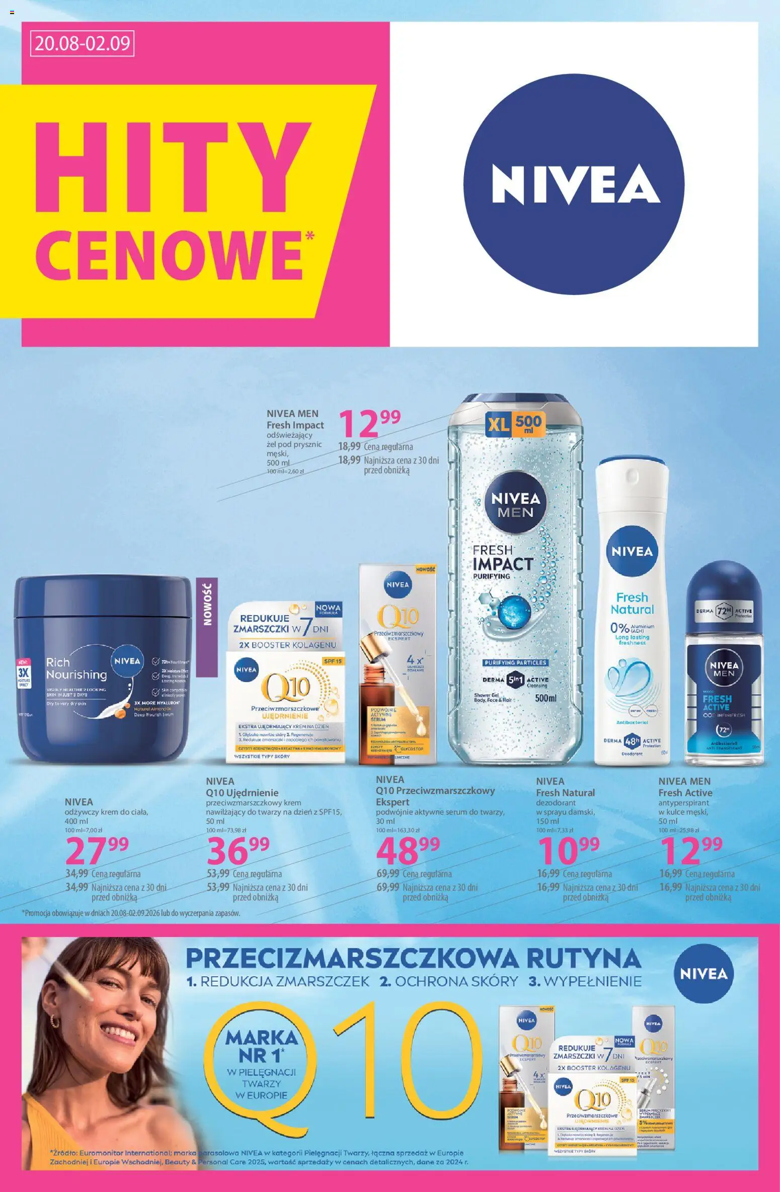 Hebe gazetka od 20.08.2026 | Strona: 18 | Produkty: Żel pod prysznic, Krem, Dezodorant, Antyperspirant