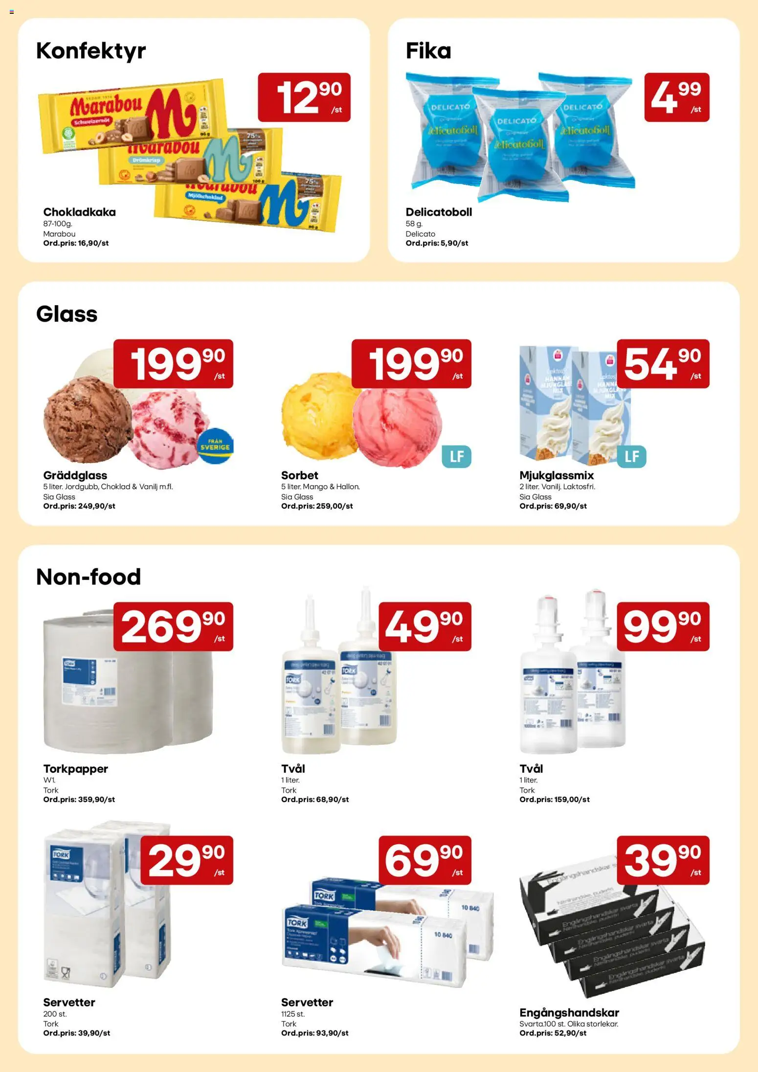 Snabbgross reklamblad aktuell från 19/10/2026 | Sida: 10 | Produkter: Vanilj, Chokladkaka, Engångshandskar, Mango