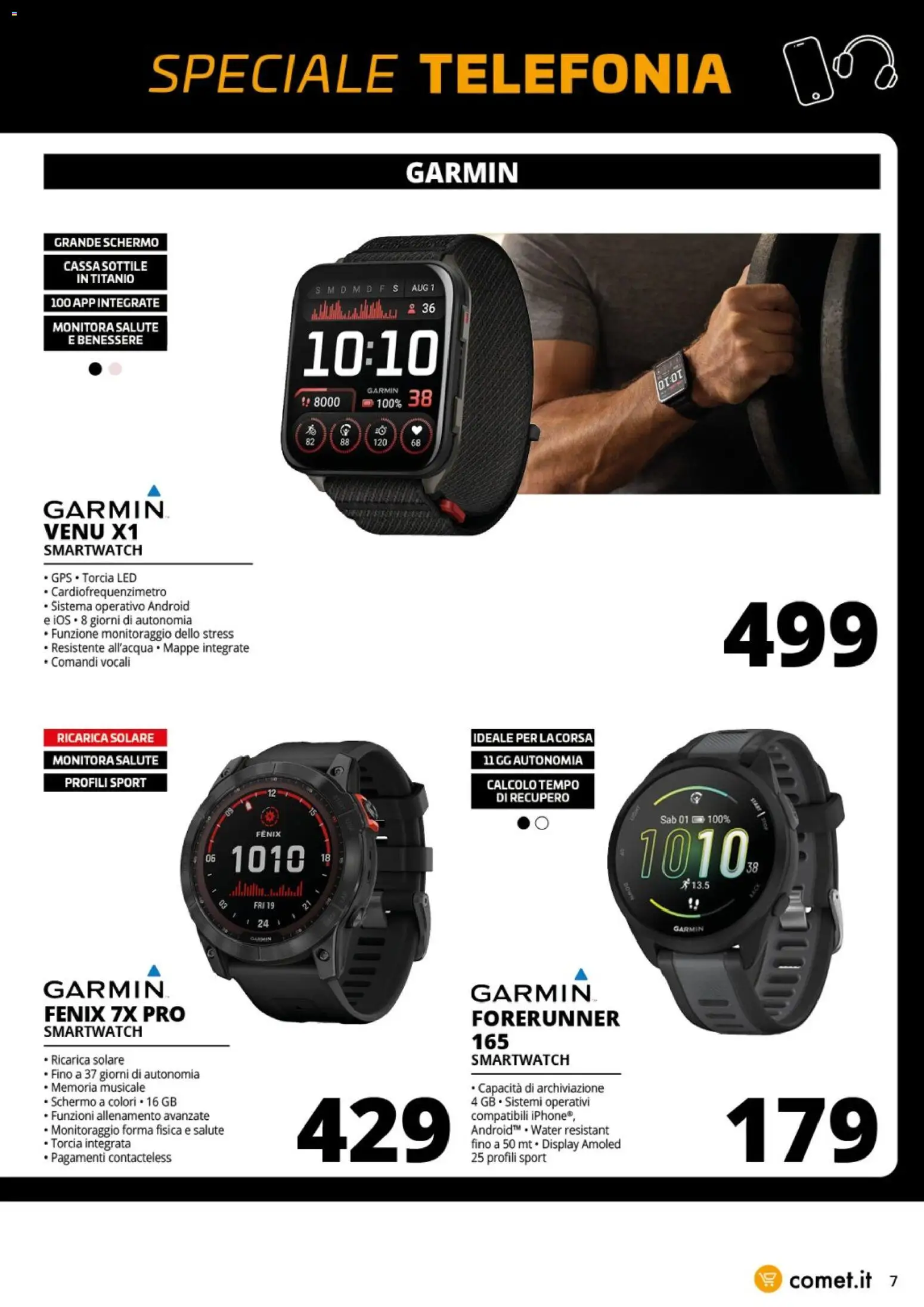 Volantino Comet del 29/10/2026 | Pagina: 7 | Prodotti: Schermo, Torcia, Smartwatch