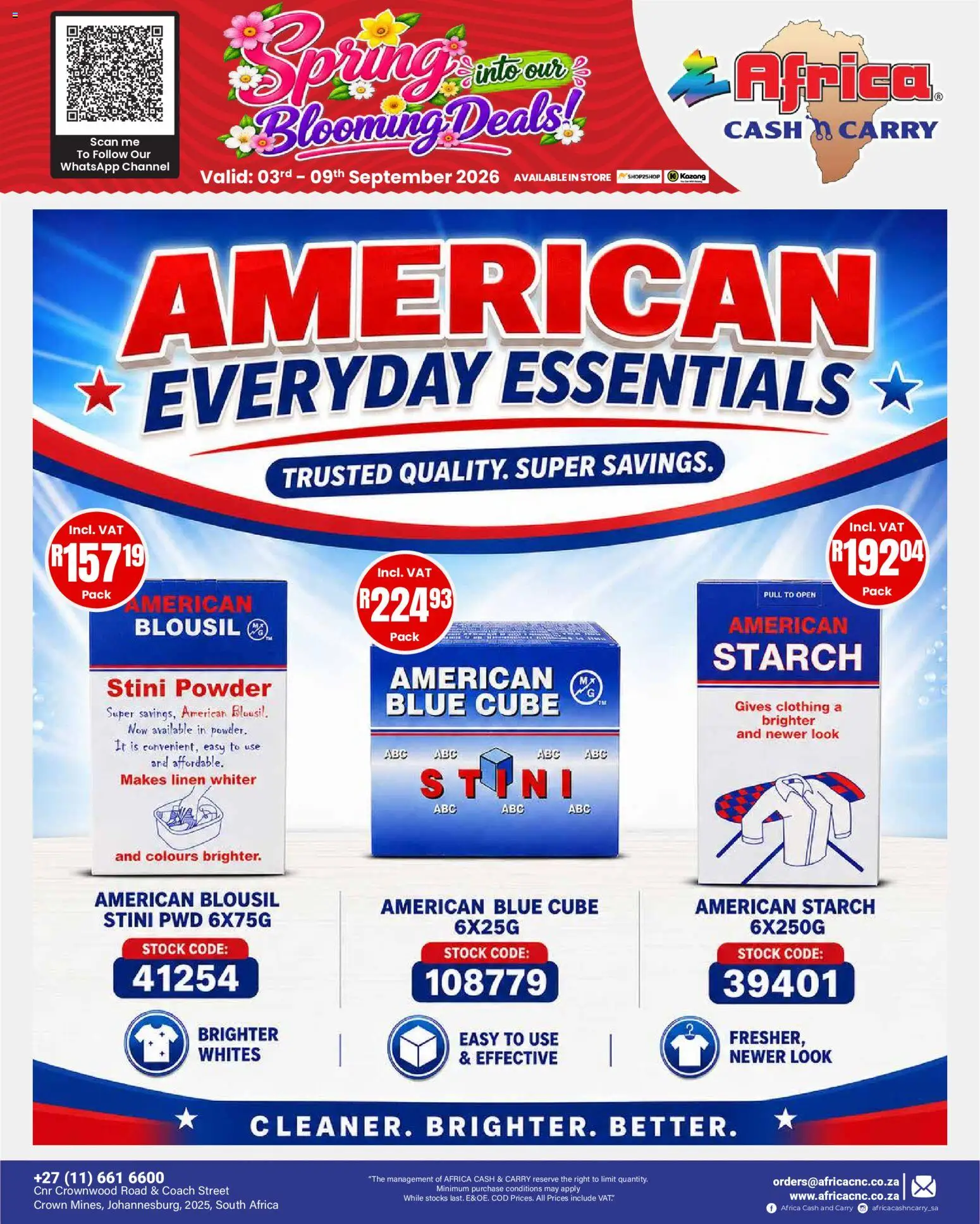 New Africa Cash & Carry catalogue – valid from 03/09/2026 | Page: 16 | Products: Powder, Stock
