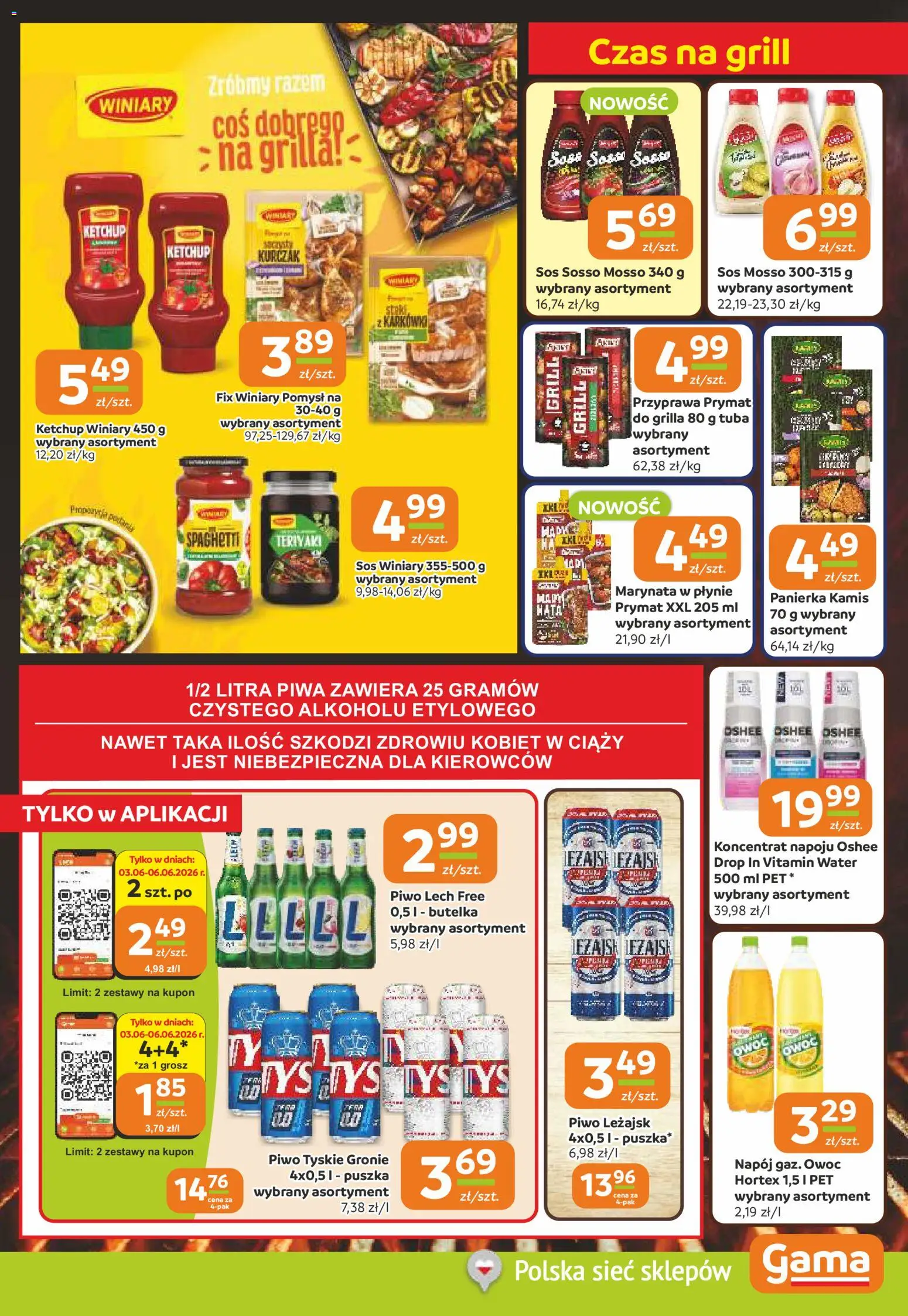 Gama gazetka od 02.06.2026 | Strona: 9 | Produkty: Kurczak, Ketchup, Tyskie, Sos