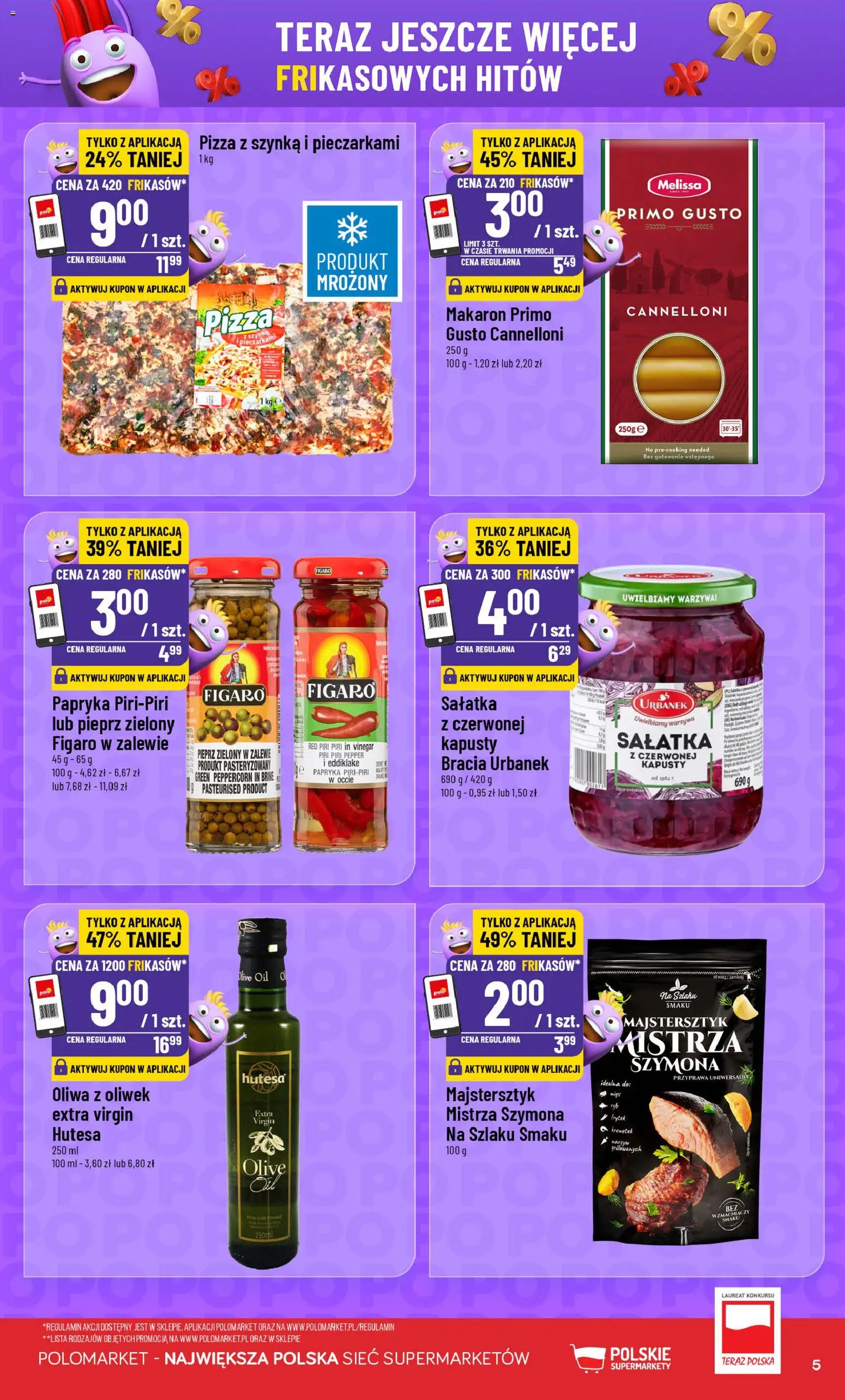 POLOmarket gazetka - Frikasowe Hity od 16.09.2026 | Strona: 5 | Produkty: Oliwa z oliwek, Papryka, Pizza, Pieprz