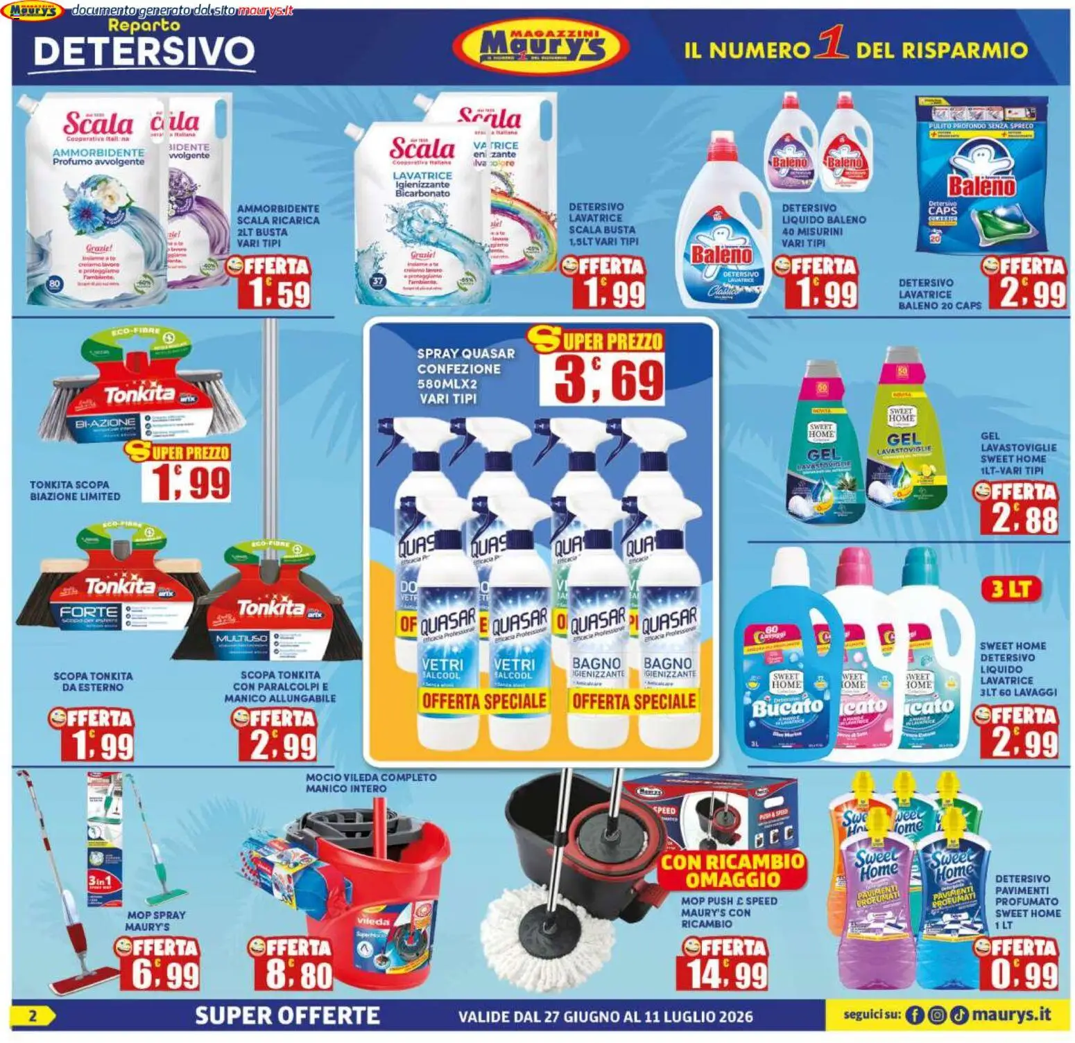 Volantino Maury's del 27/06/2026 | Pagina: 2