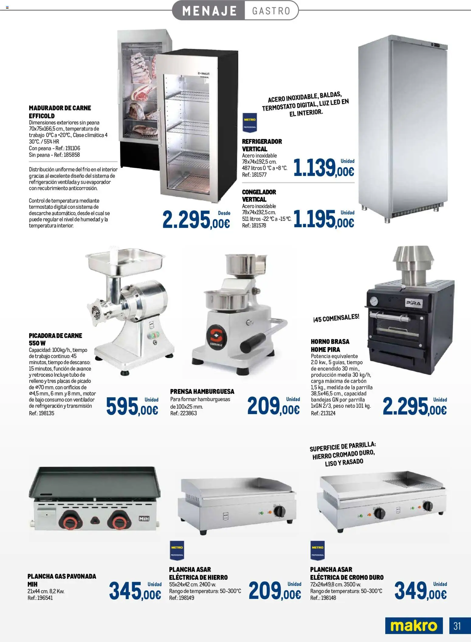 Makro Expertos en carnes Canarias │ válido desde el 01.06.2026 | Página: 31 | Productos: Congelador, Peso, Parrilla, Ventilador