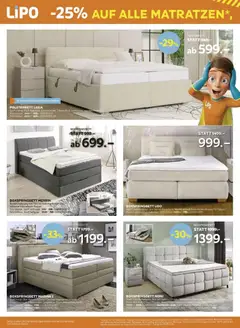 Lipo aktionen ab 22.09.2026 gültig | Seite: 2 | Produkte: Nachttisch, Polsterbett, Topper, Box