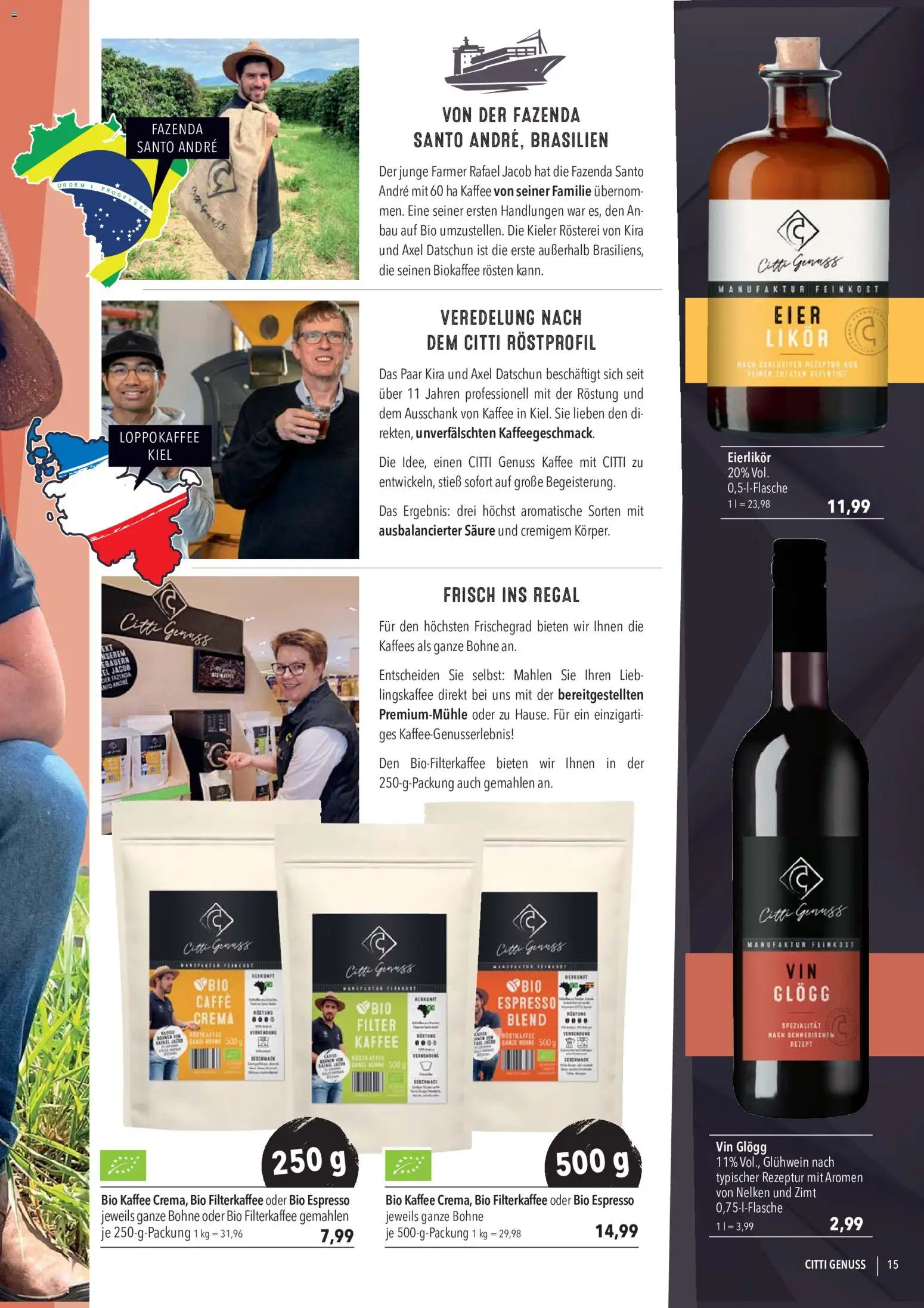 CITTI Markt CITTI Genuss – gültig ab 07.10.2026 | Seite: 15 | Produkte: Eier, Kaffee, Regal, Likör