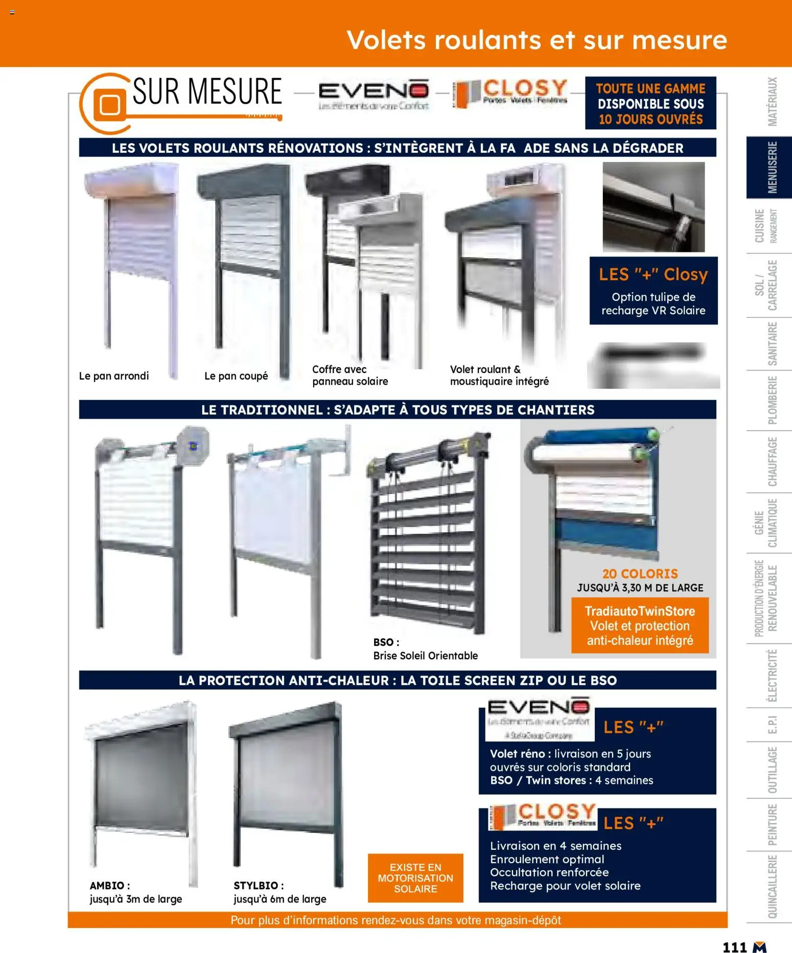 {H1} | Page: 111 | Produits: Moustiquaire, Portes, Panneau solaire