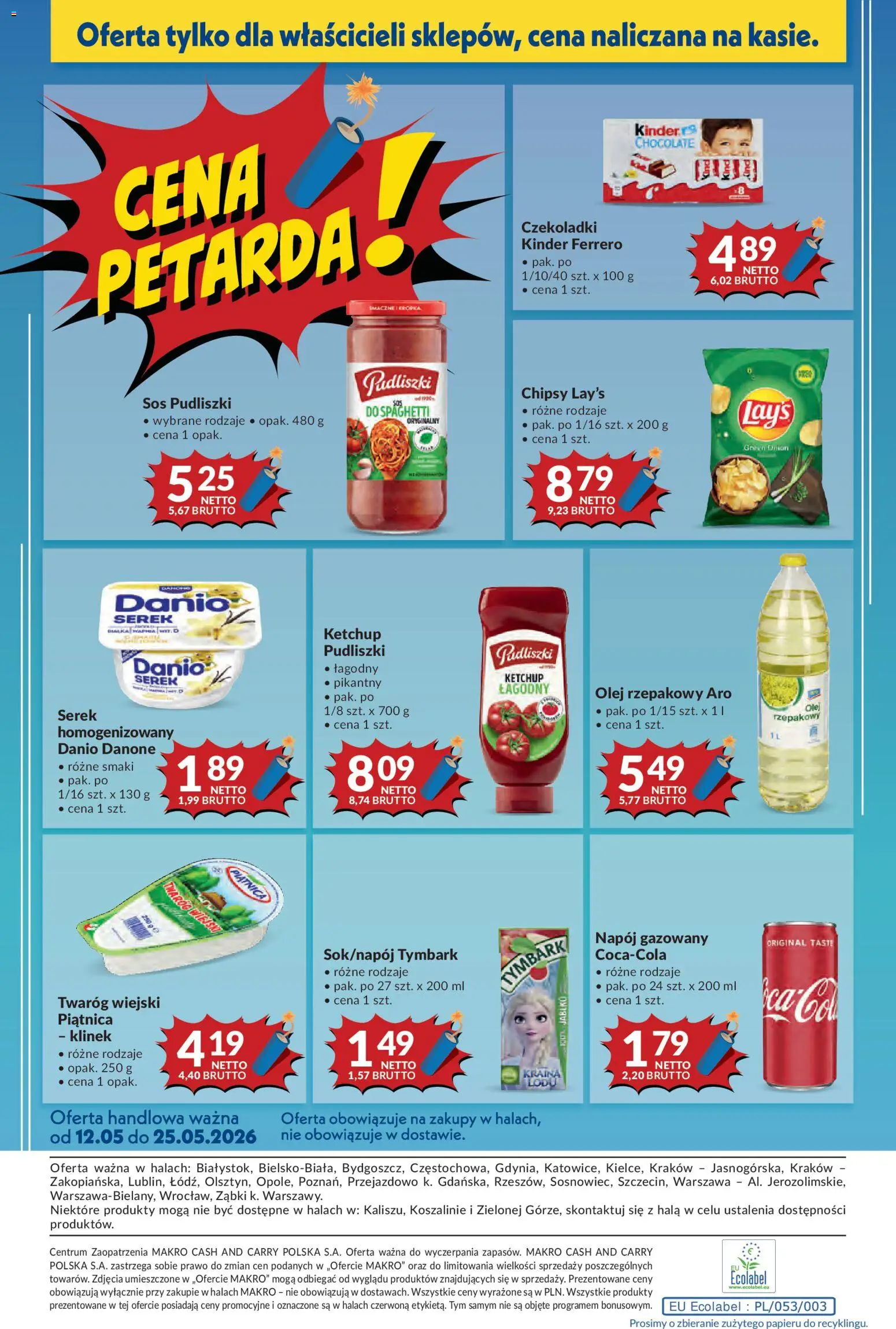 Makro gazetka od 12.05.2026 | Strona: 24 | Produkty: Czekoladki, Ketchup, Serek, Twaróg