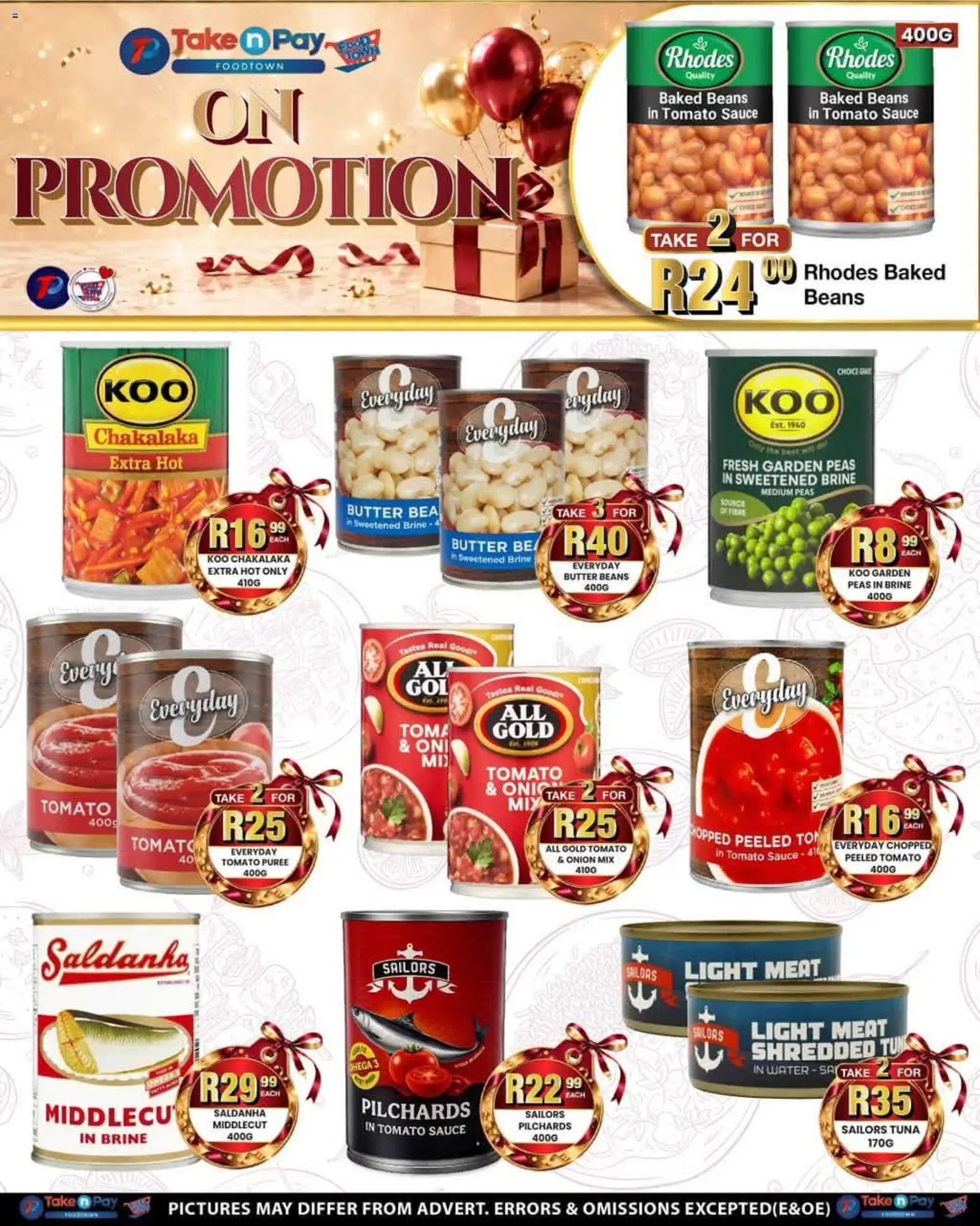 New Take n Pay catalogue – valid from 24/08/2026 | Page: 9 | Products: Pilchards, Tuna, Beans, Light