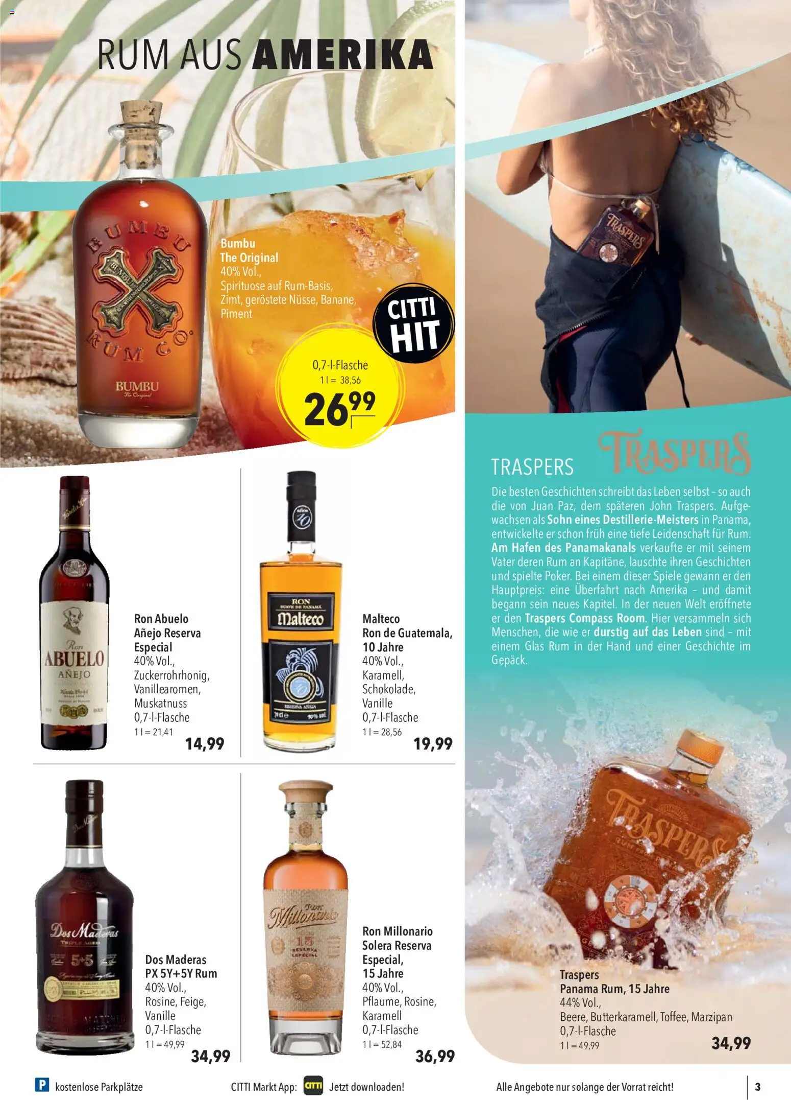CITTI Markt Rum – gültig ab 21.10.2026 | Seite: 3 | Produkte: Rum, Vanille
