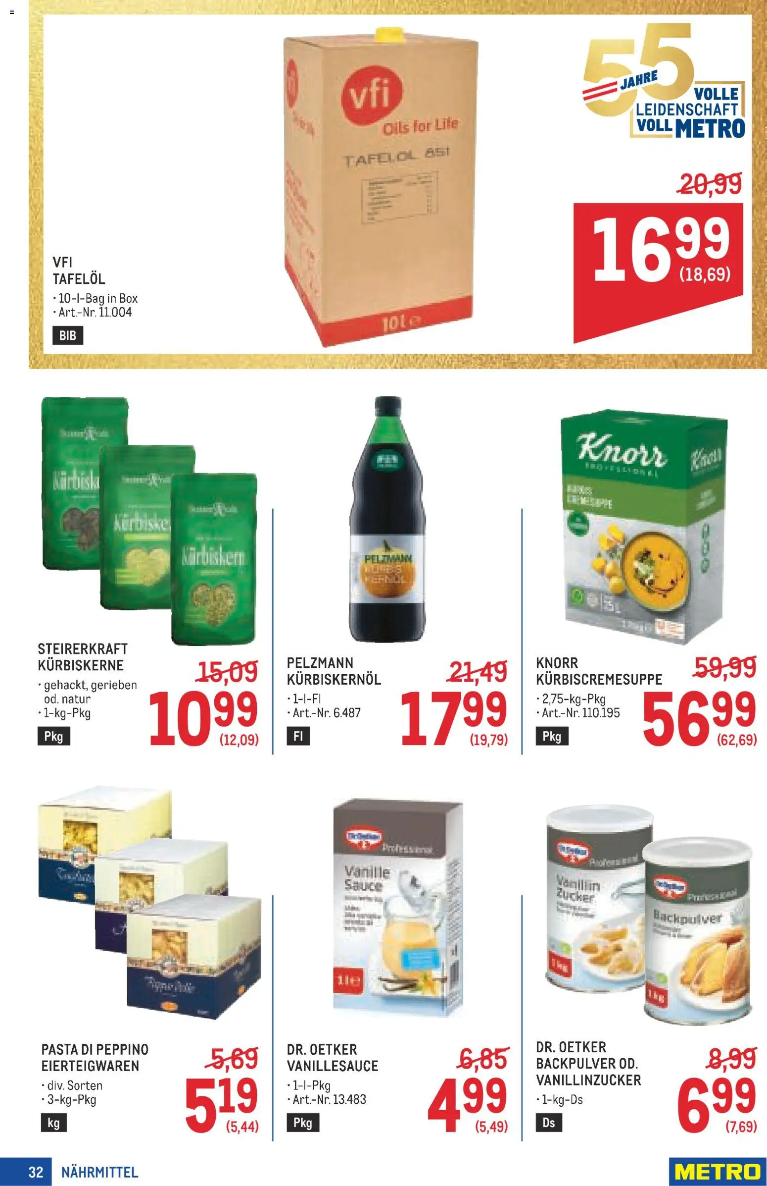 Metro angebote Profi gültig ab 15.10.2026 | Seite: 32 | Produkte: Pasta, Zucker, Vanille, Box