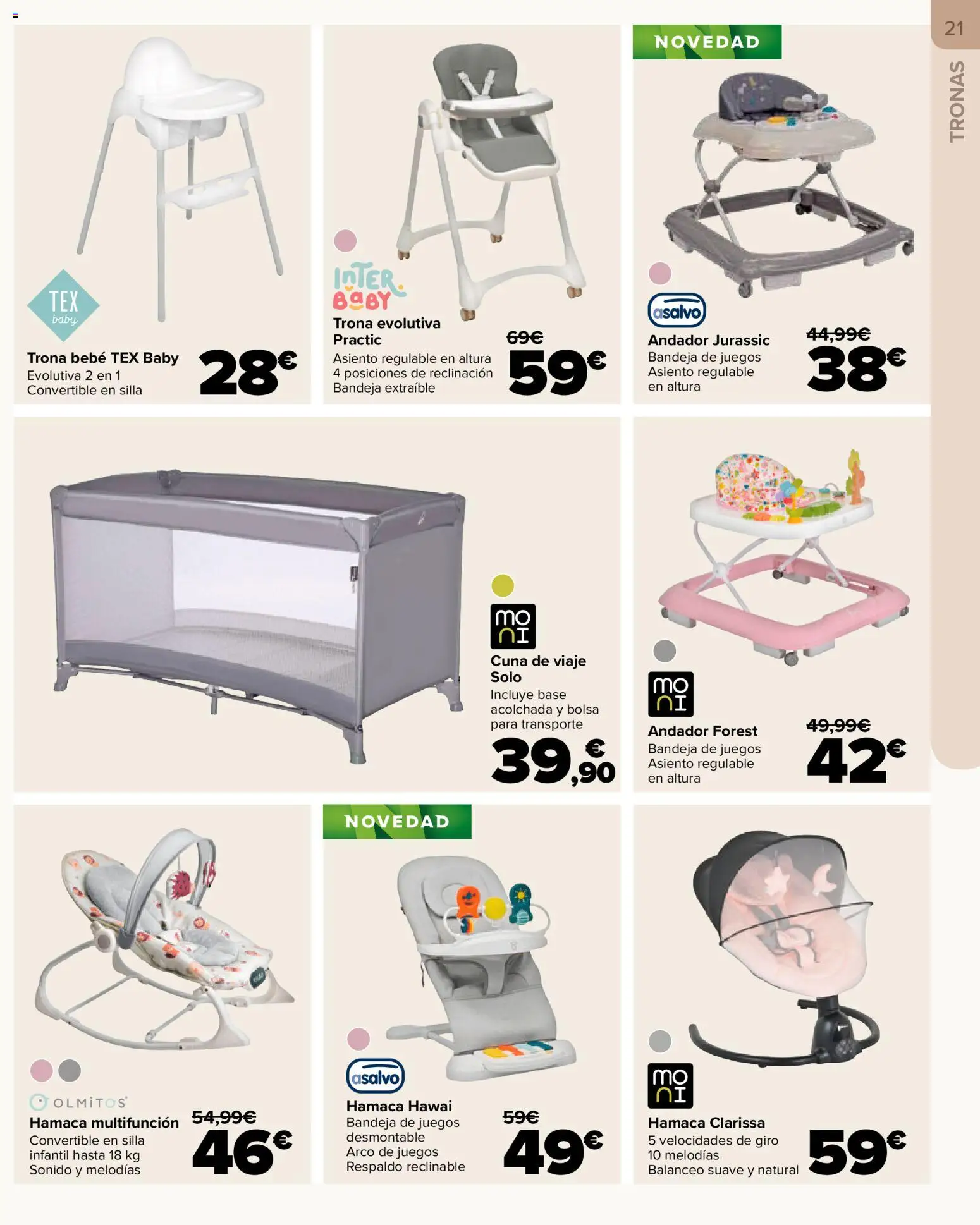 Carrefour folleto Bebé │ válido desde el 26/08/2026 | Página: 21 | Productos: Bolsa, Bandeja, Silla, Cuna
