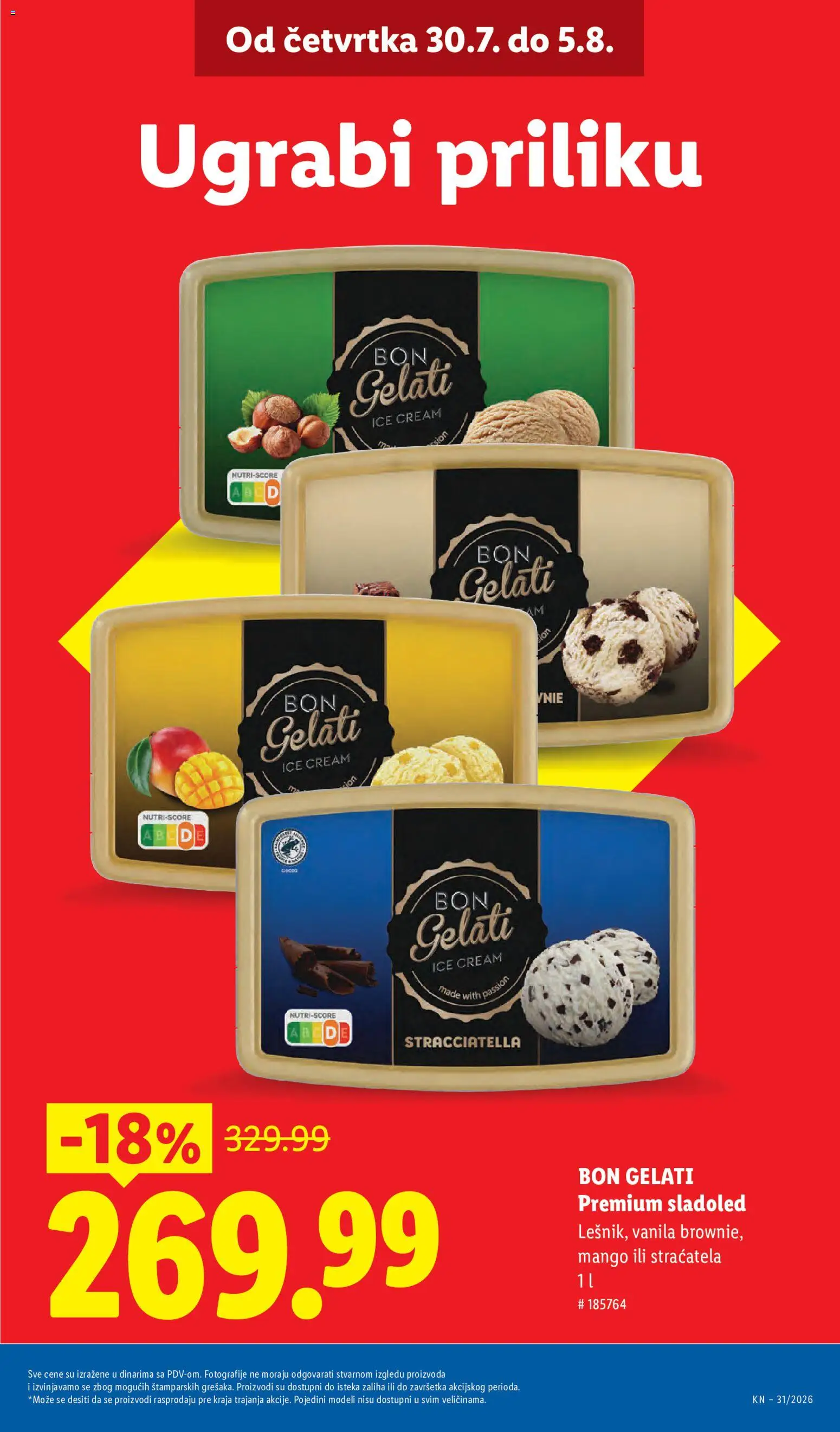 Lidl katalog - važi od 30.07.2026 | Strana: 9 | Proizvode: Sladoled, Mango, Vanila