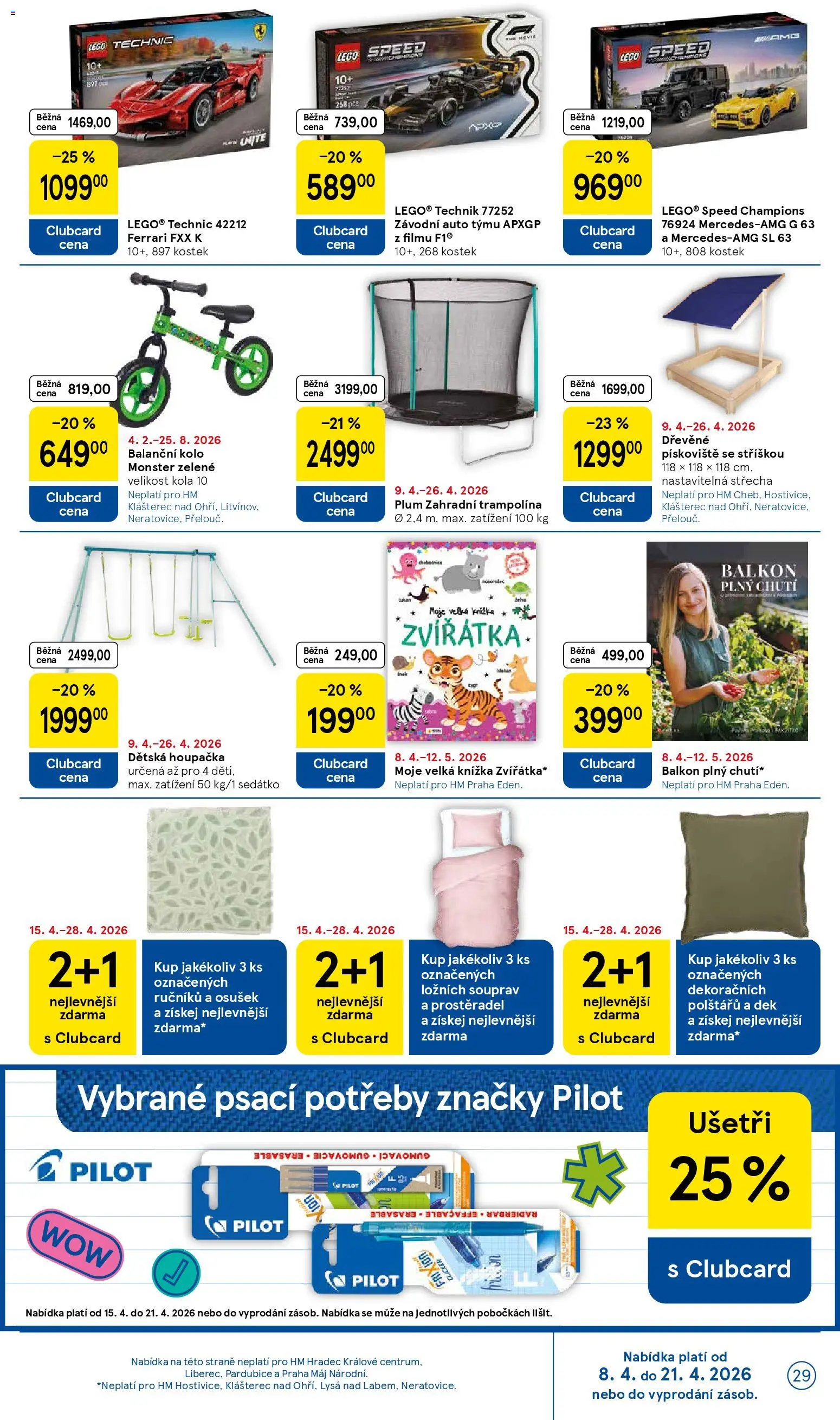 Tesco leták - Hypermarket od 15.04.2026 | Strana: 29 | Produkty: Monster, LEGO, Pískoviště, Kola