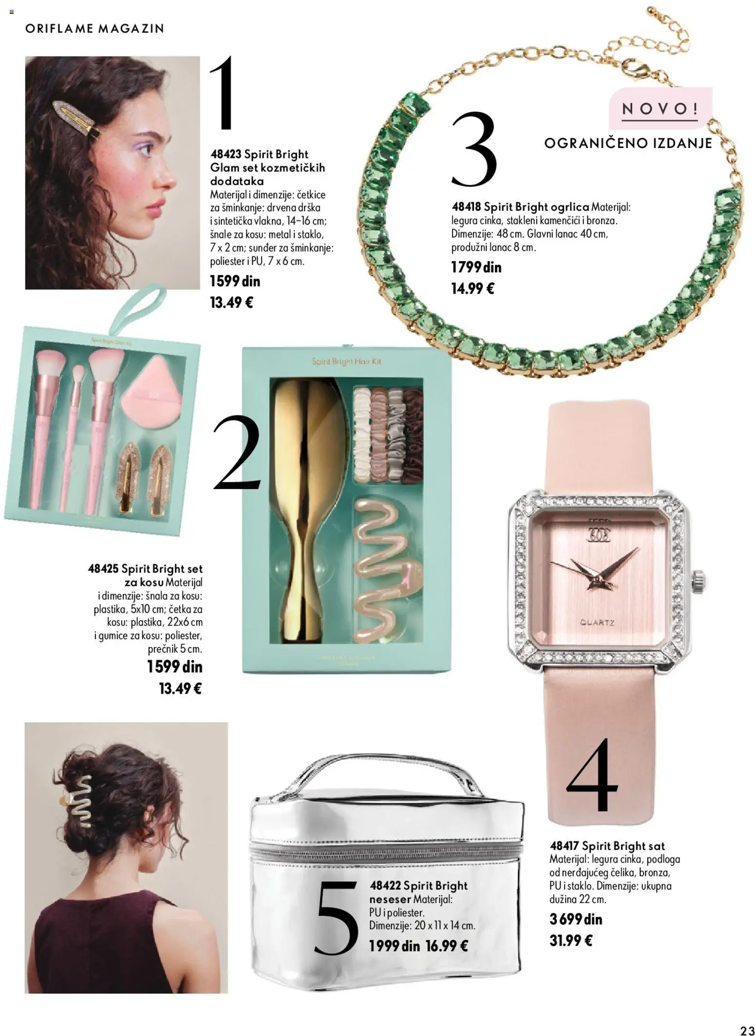 Oriflame katalog - važi od 18.11.2026 | Strana: 23 | Proizvode: Cetka za kosu, Magazin, Četka, Sat