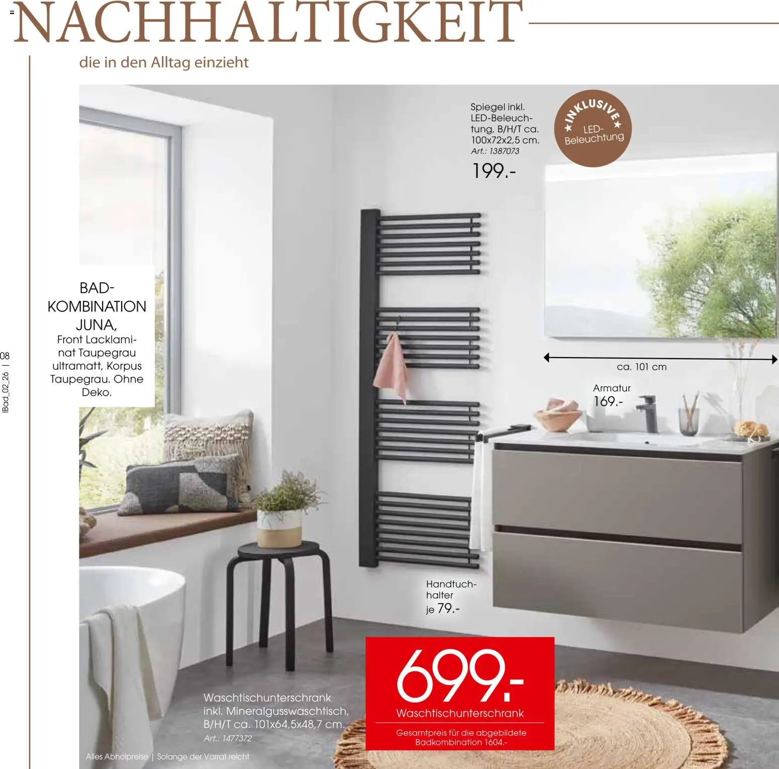 Zurbrüggen Bad Design Trends – gültig ab 23.03.2026 | Seite: 8 | Produkte: Bad, Spiegel, Armatur