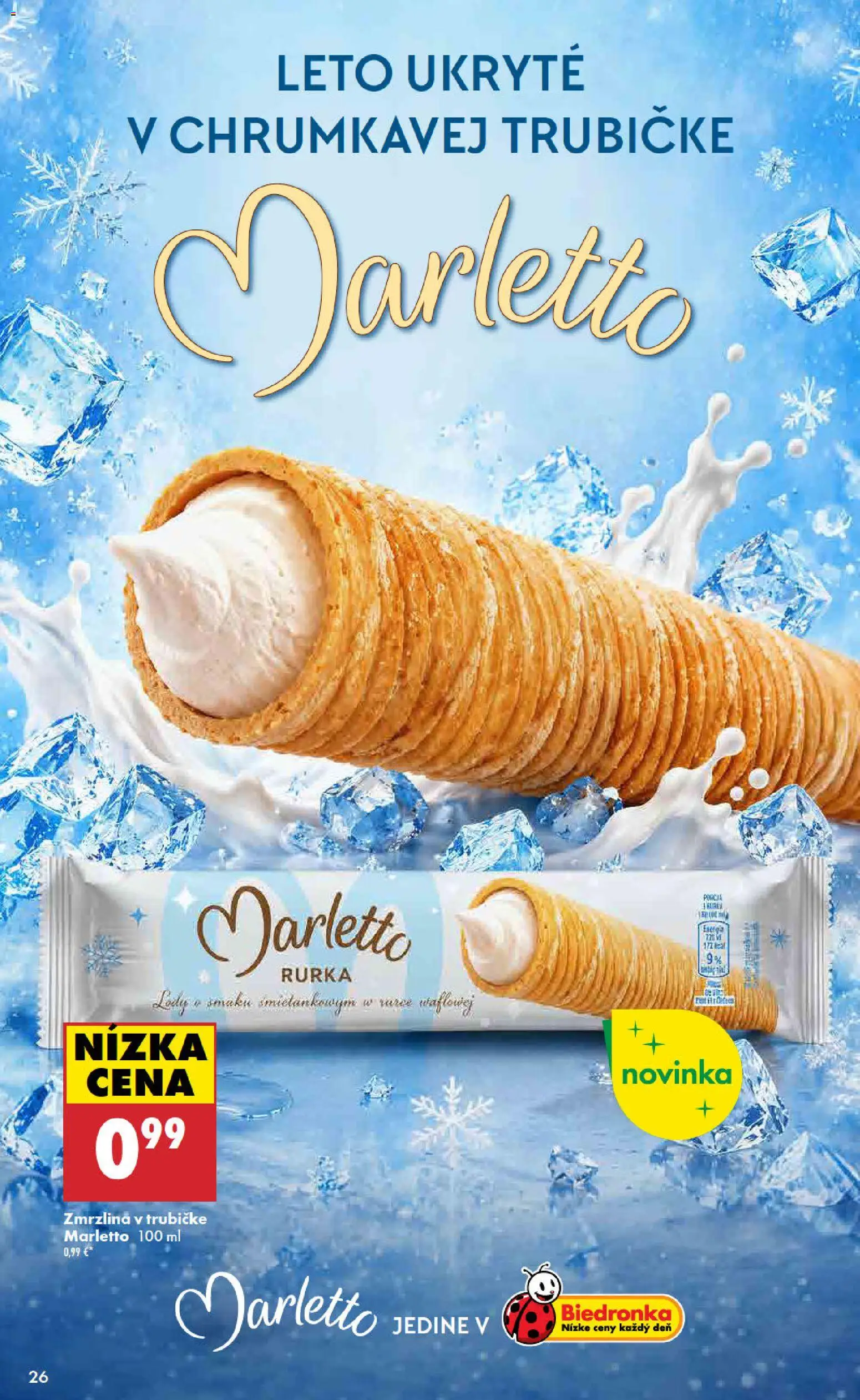 Nové Biedronka akcie – leták je platný od 23.07.2026 | Strana: 26 | Produkty: Zmrzlina